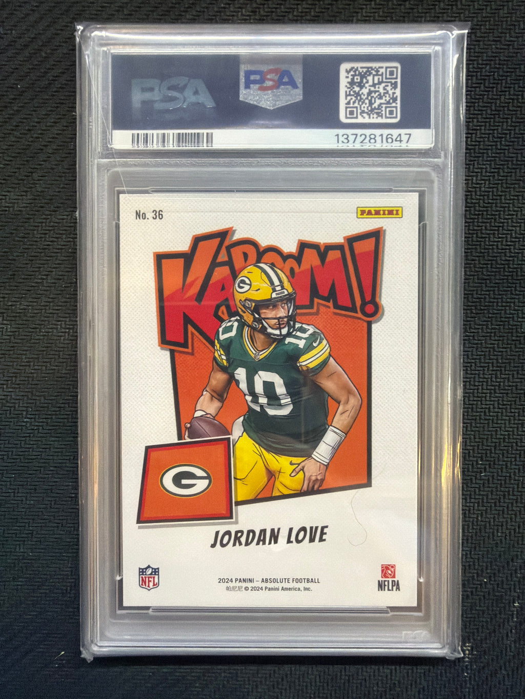 2024 Absolute Jordan Love Kaboom! Vertical #36 PSA 10 647
