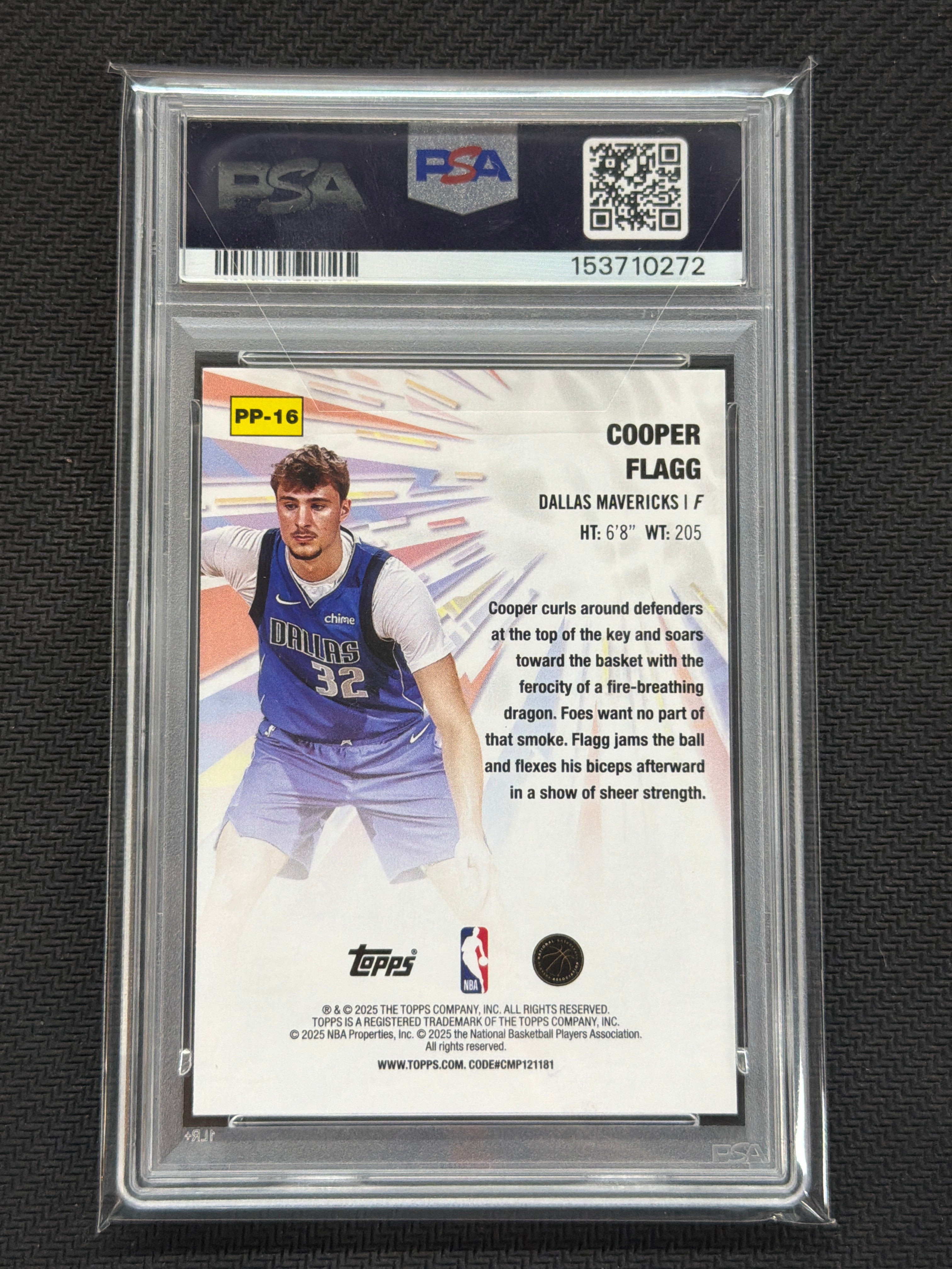 2025 Topps Cooper Flagg Power Players PSA 10272