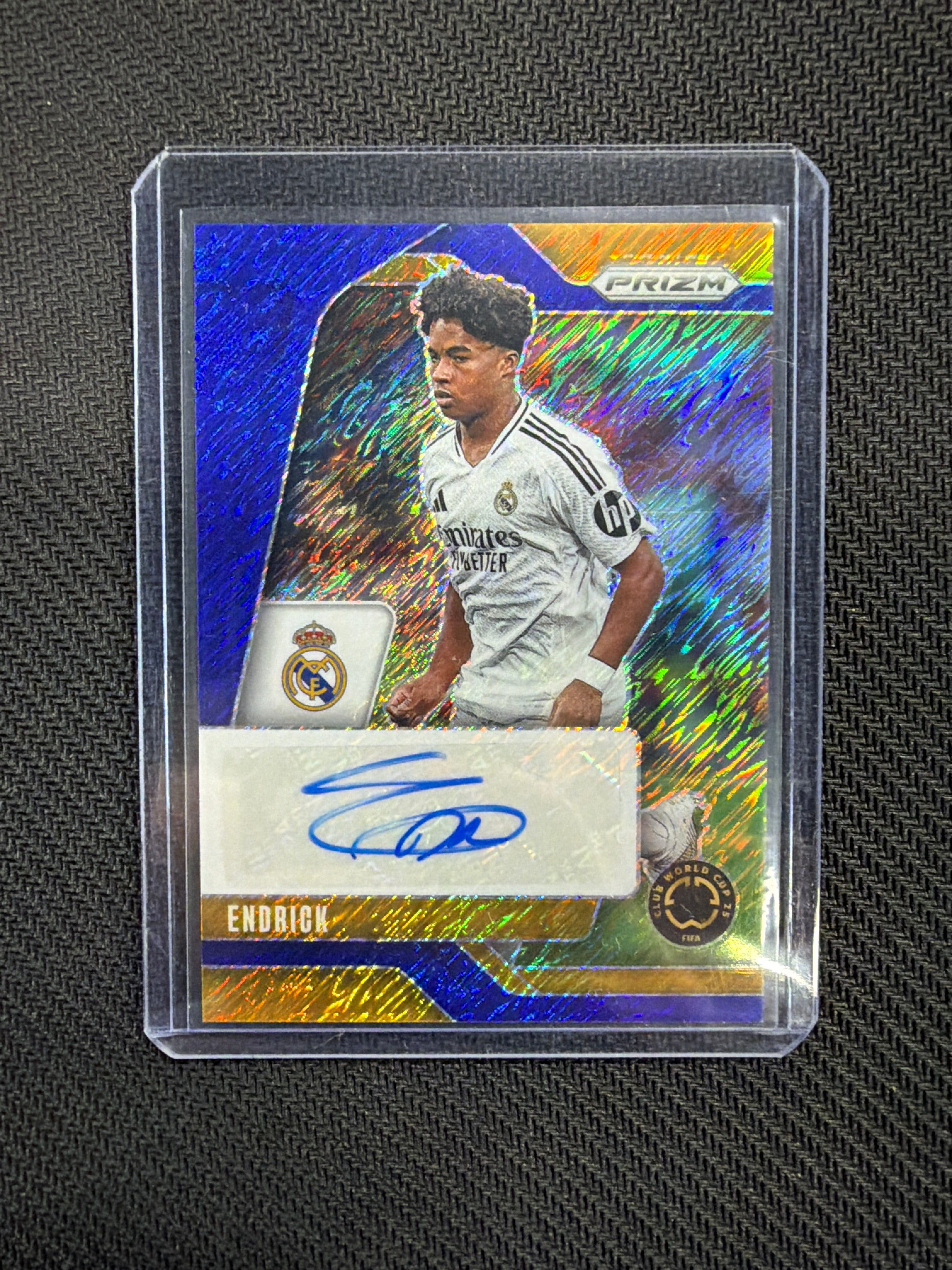 2025 Panini World Cup Endrick Blue Shimmer Auto Real Madrid