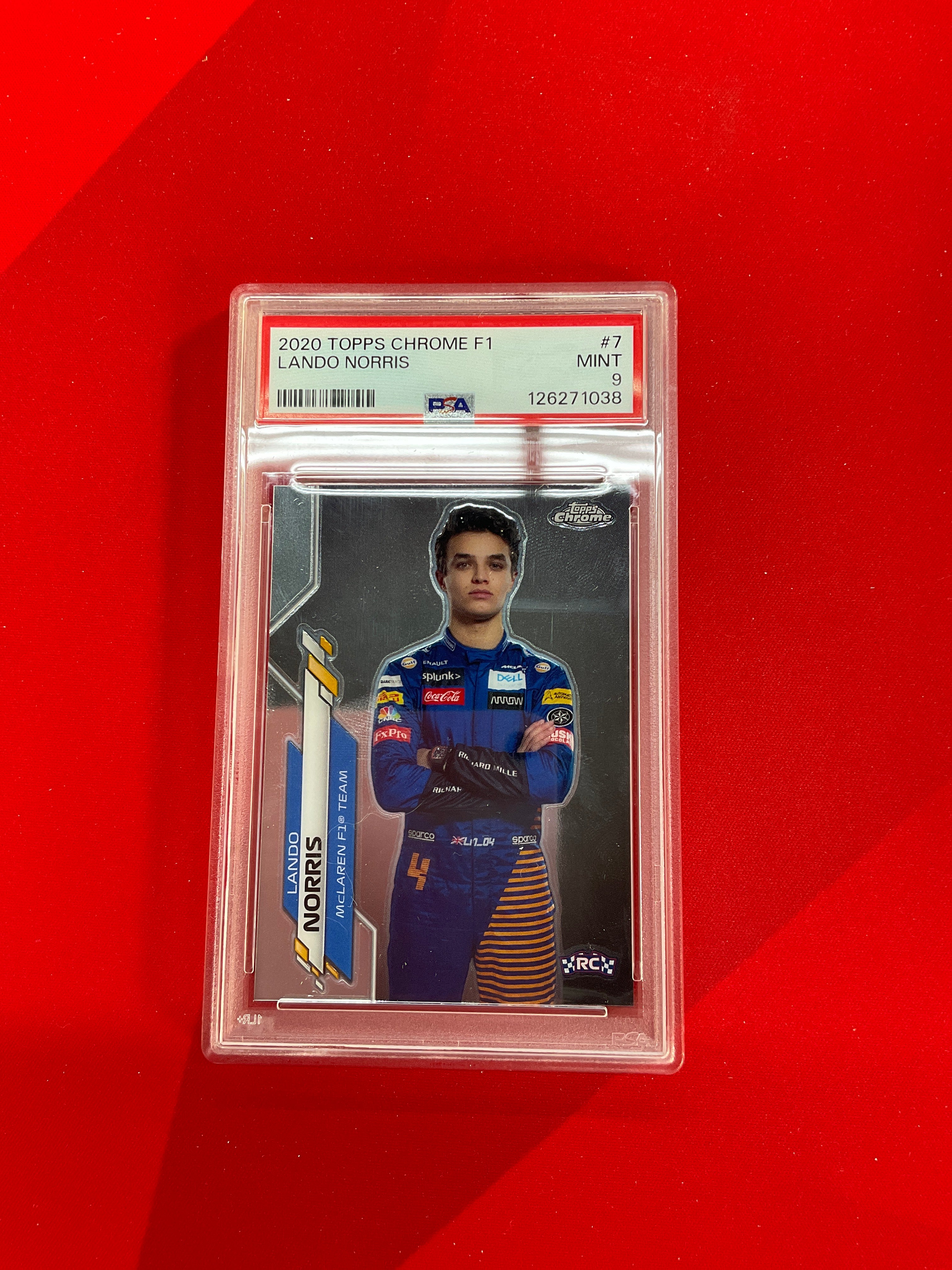 2020 Topps Chrome F1 Lando Norris Rookie #7 PSA 9 Mclaren