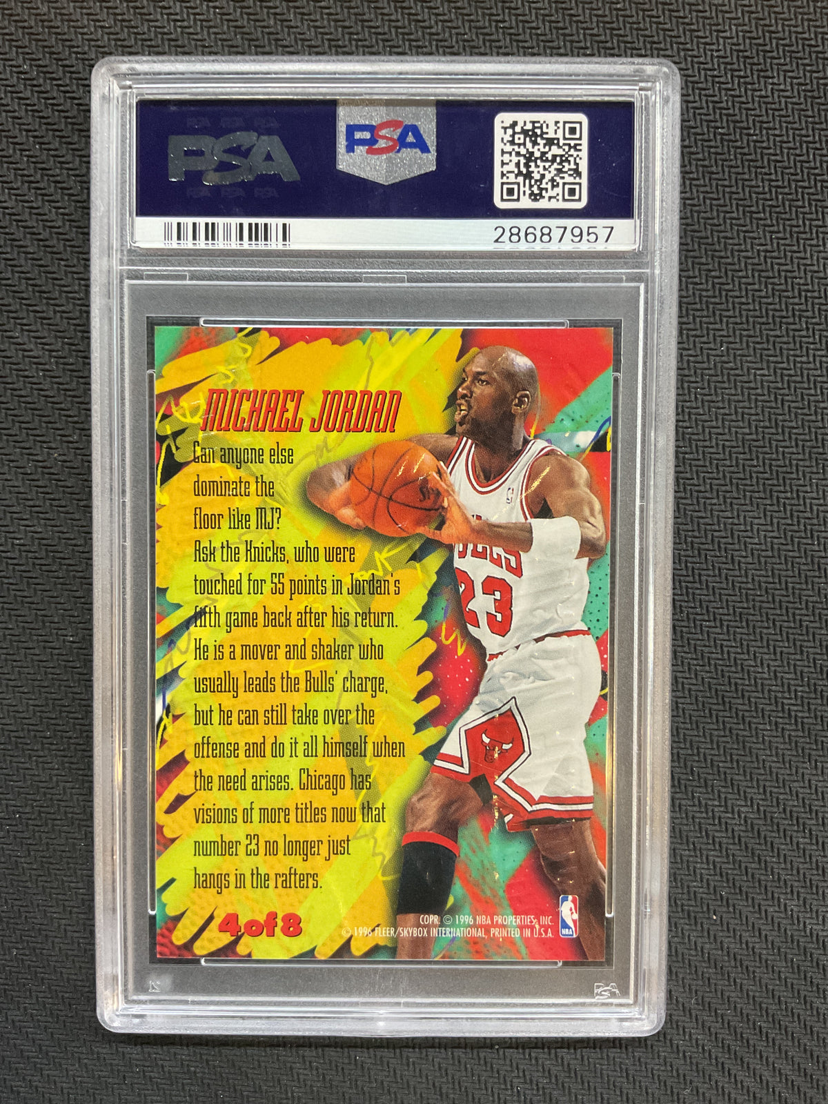 1995 Metal Michael Jordan Scoring Magnets PSA 10 Bulls