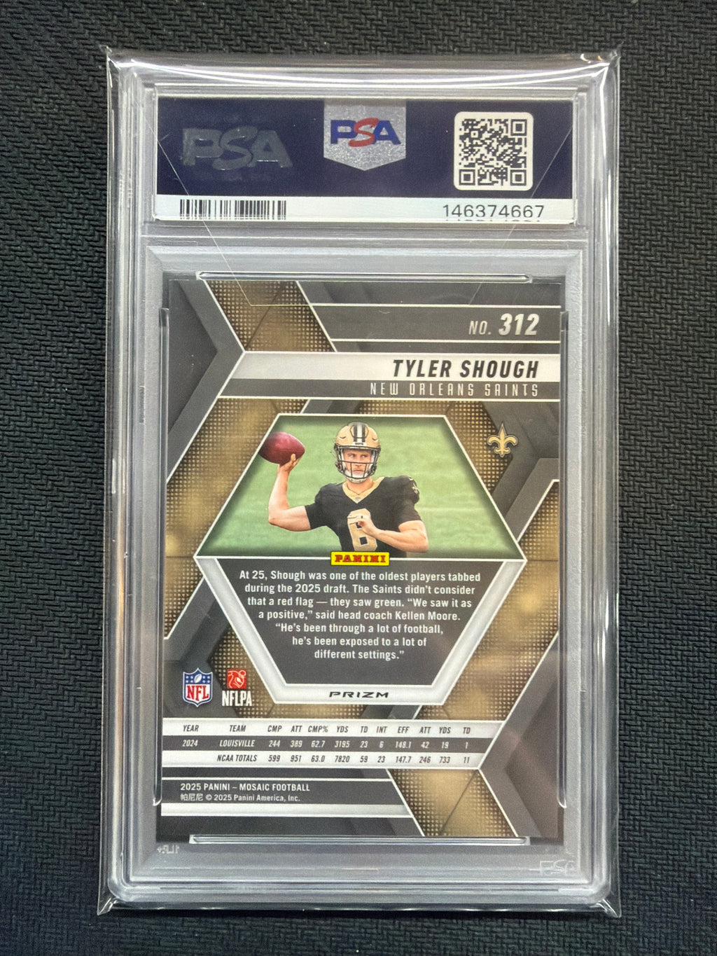 2025 Mosaic Tyler Shough Rookie PSA 9 667