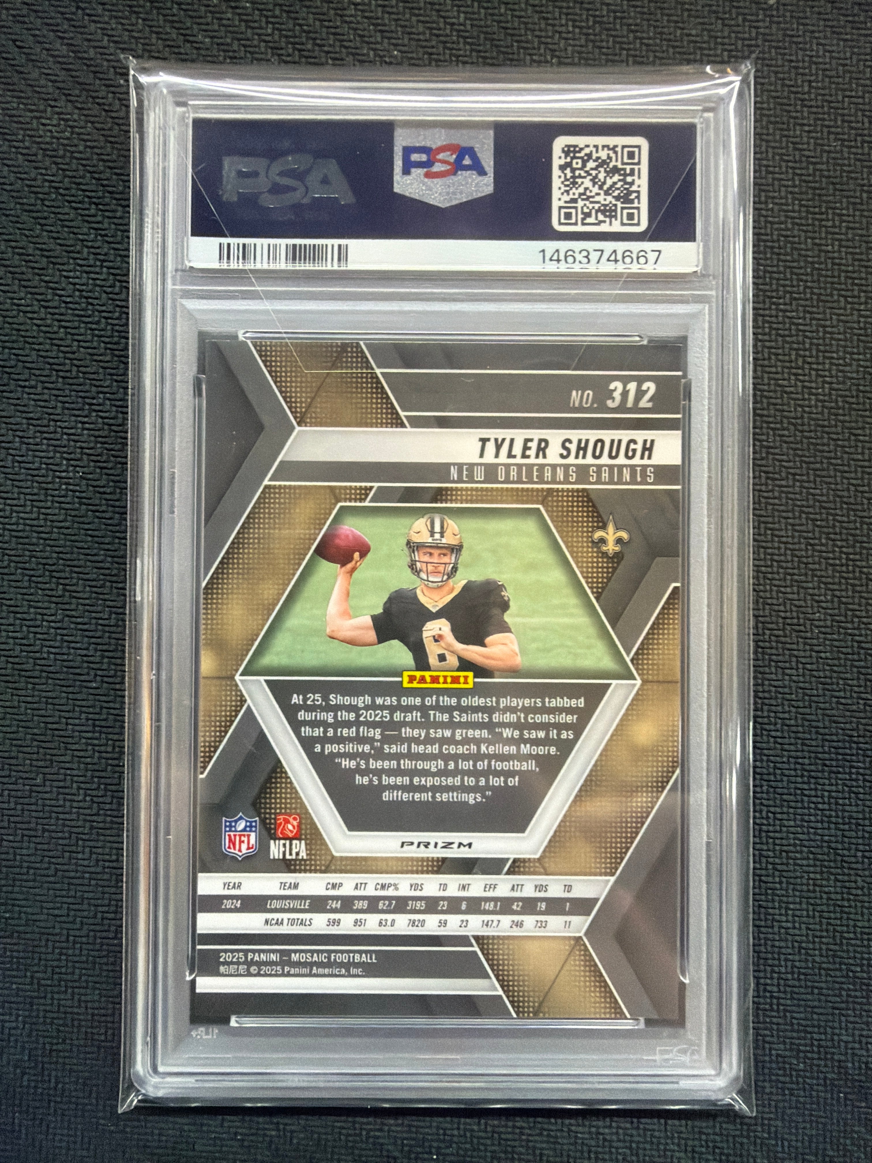 2025 Mosaic Tyler Shough Rookie PSA 9 667