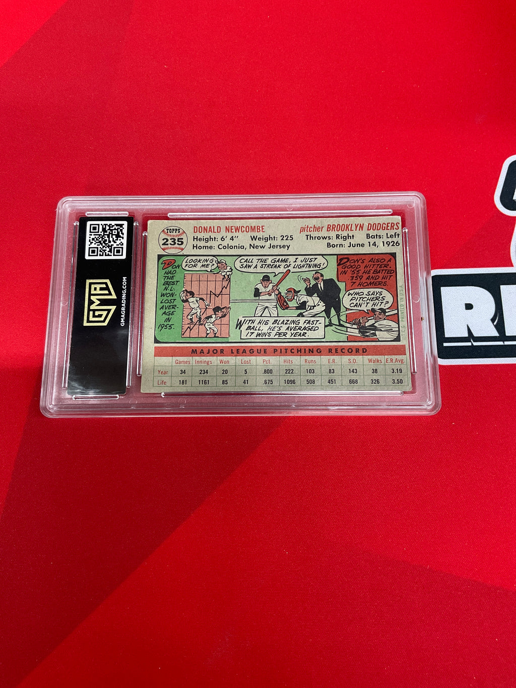 1956 Topps Don Newcombe #235 GMA 5