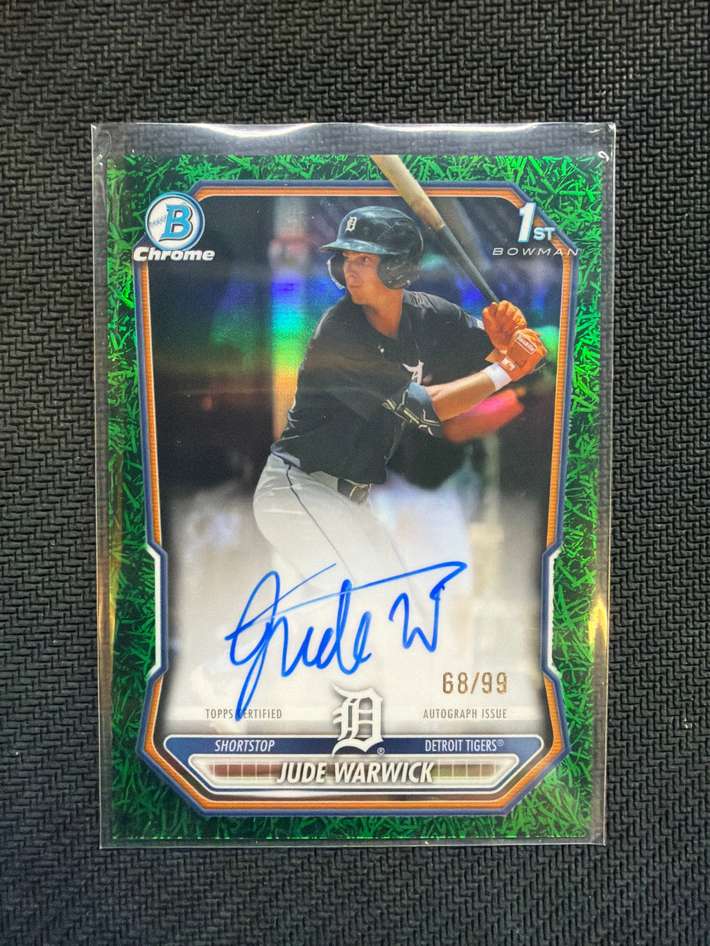 2026 Bowman Chrome Jude Warwick Green Grass 1st Auto /99