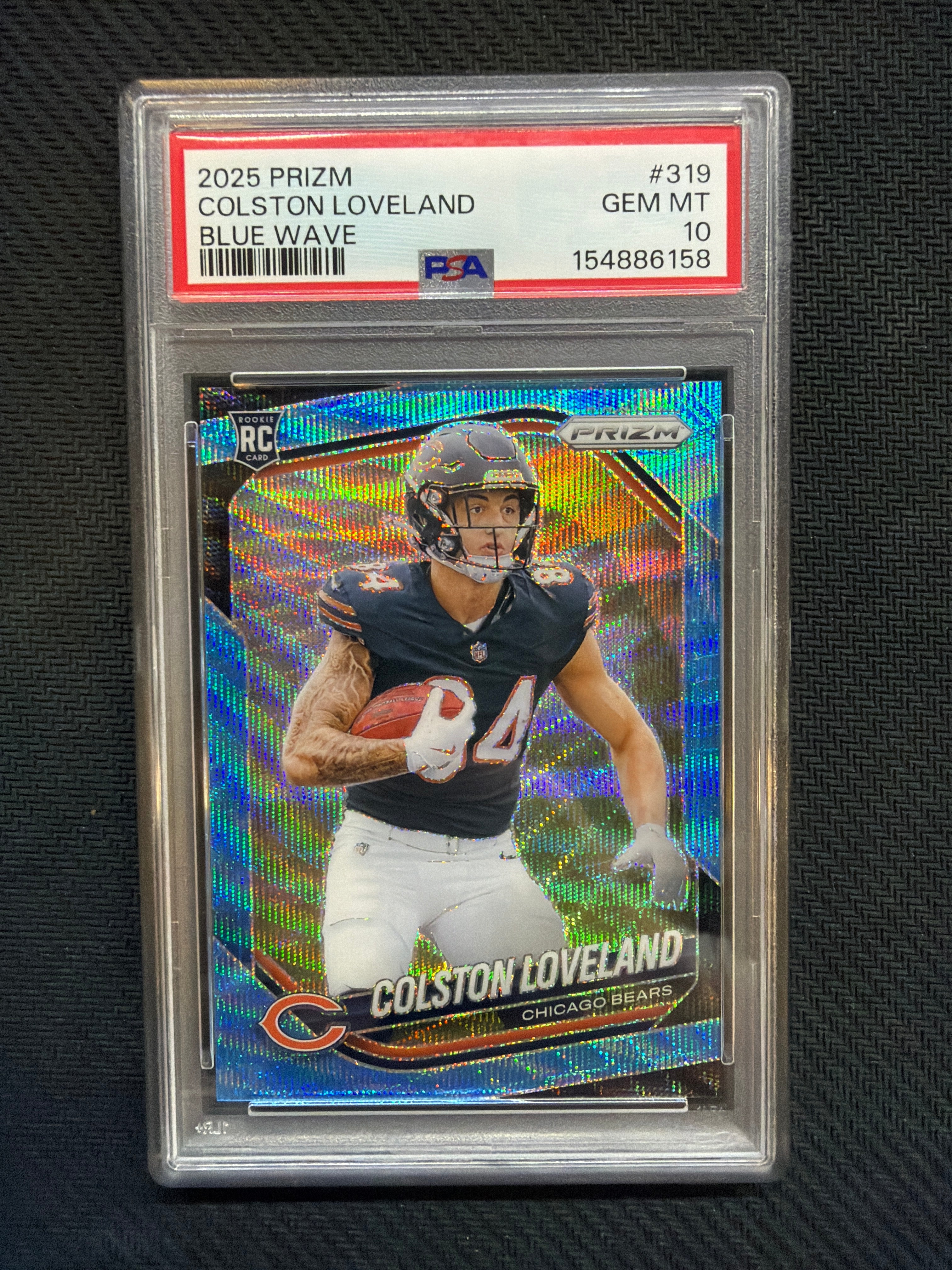 2025 Prizm Colston Loveland Blue Wave /230 PSA 10