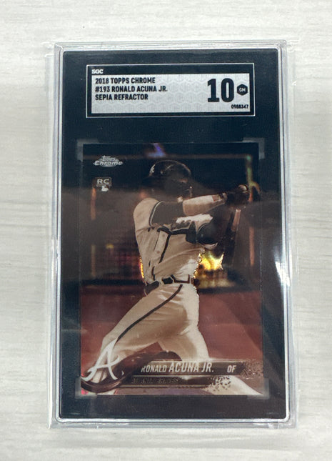 2018 Topps Chrome Ronald Acuna Jr. Sepia SGC 10 Braves