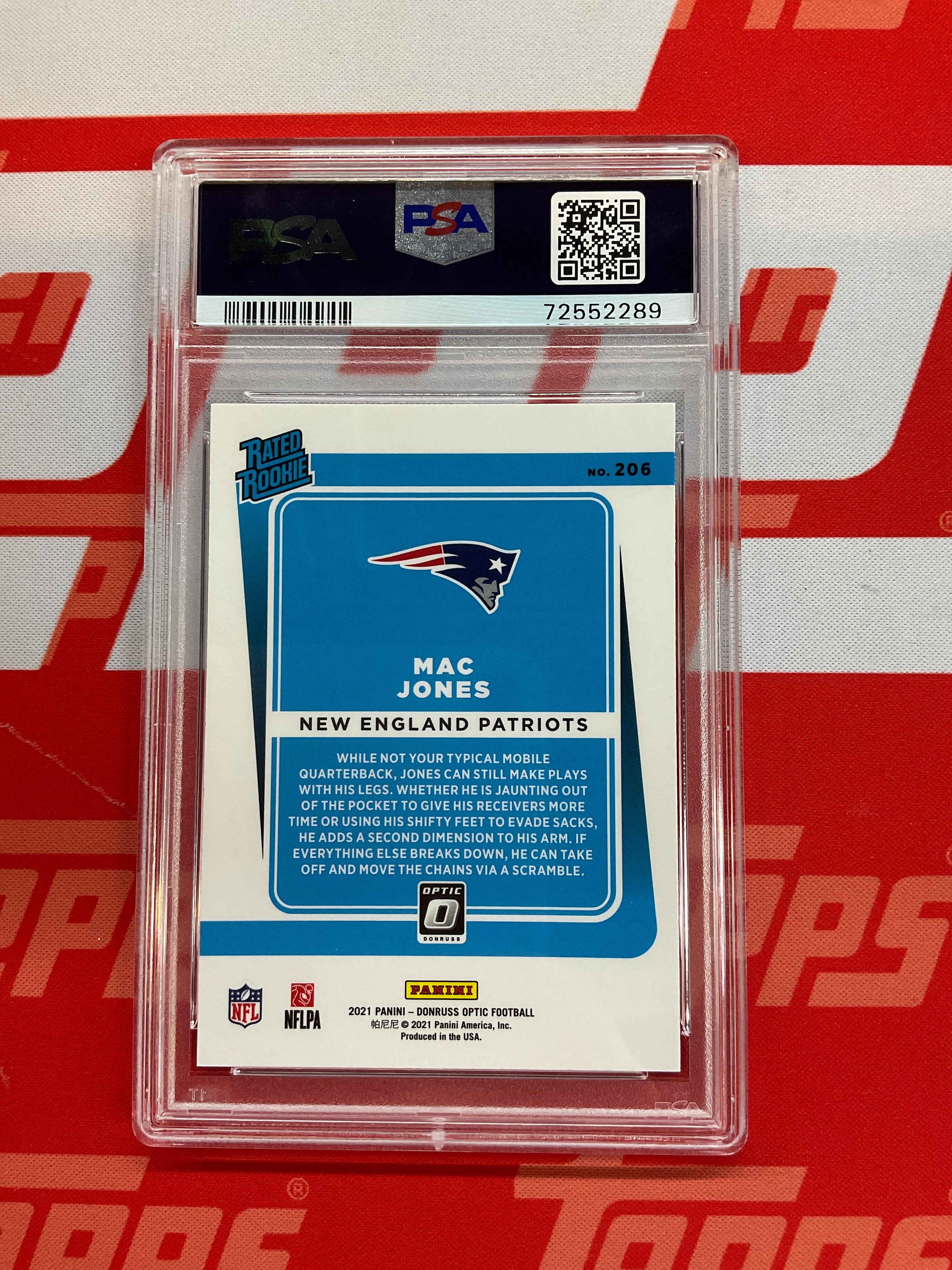 2021 Donruss Optic Mac Jones Rookie PSA 10