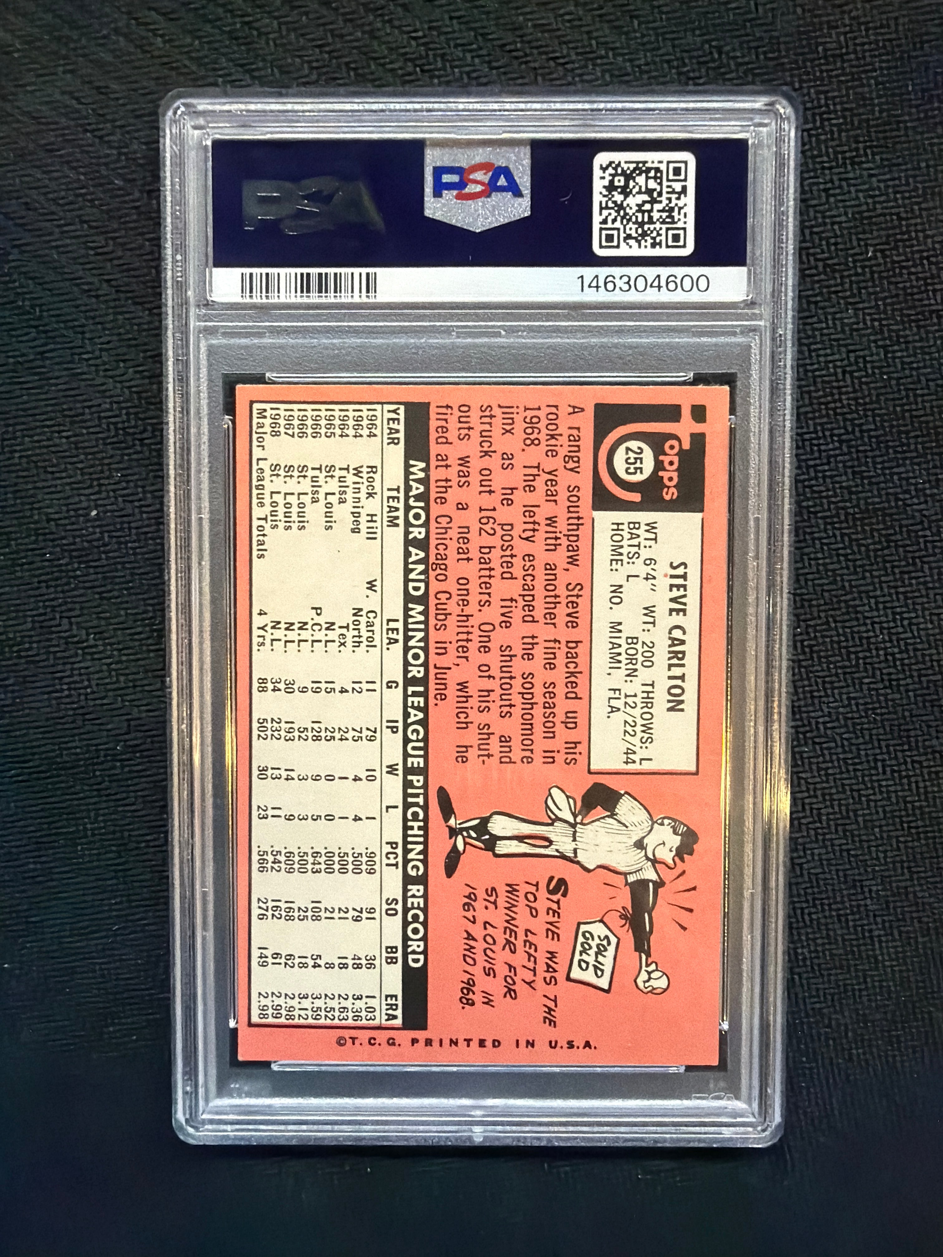 1969 Topps Steve Carlton #255 PSA 5 Cardinals