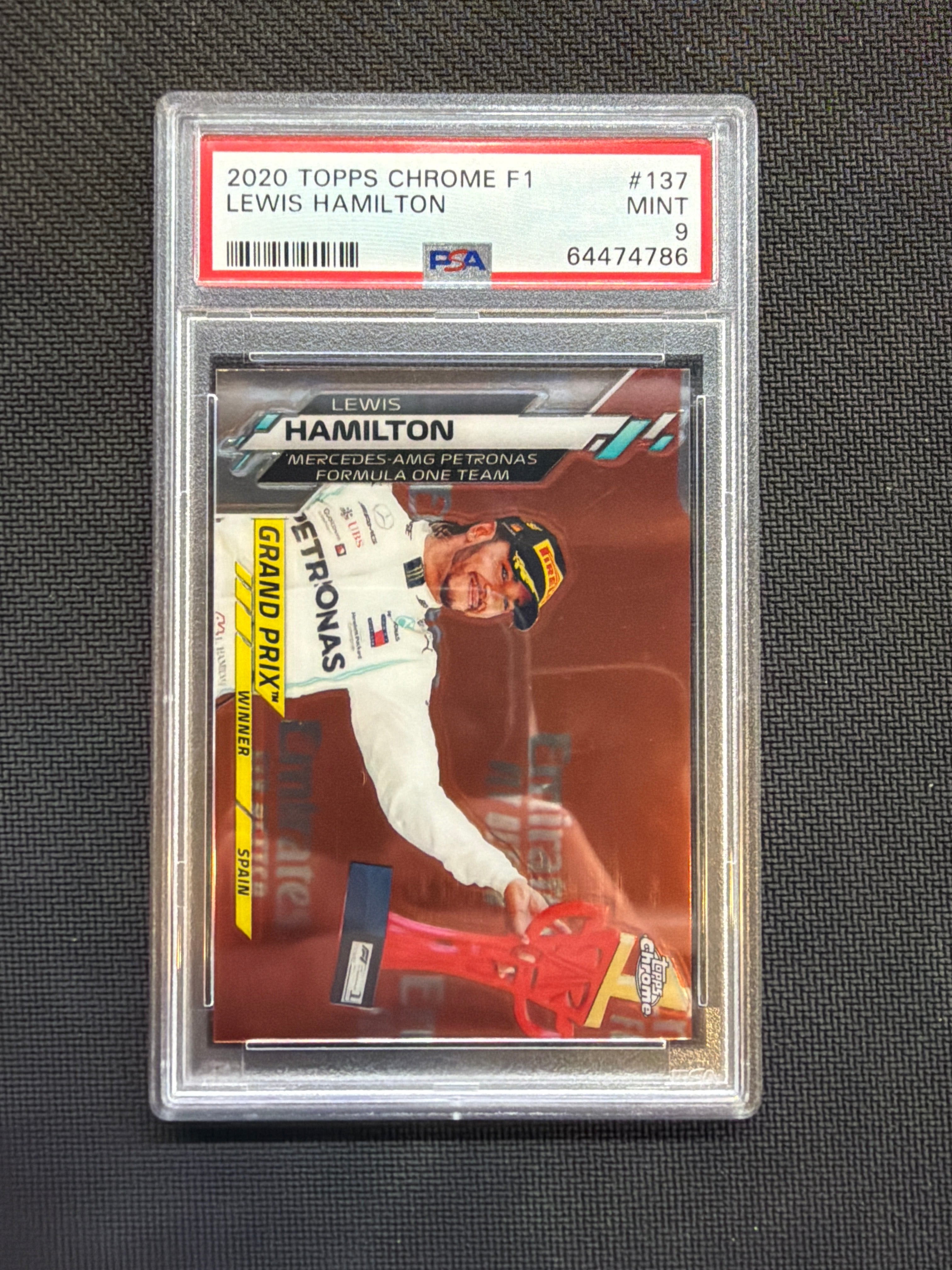 2020 Topps Chrome F1 #137 Lewis Hamilton PSA 9 Mercedes Rookie