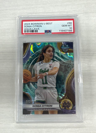 2024 Bowman Best Sonia Citron Aqua Lava /199 PSA 10