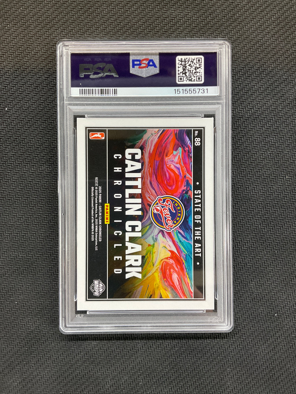 2025 Panini Caitlin Clark Chronicles Holo #88 State Of Art PSA 10 731