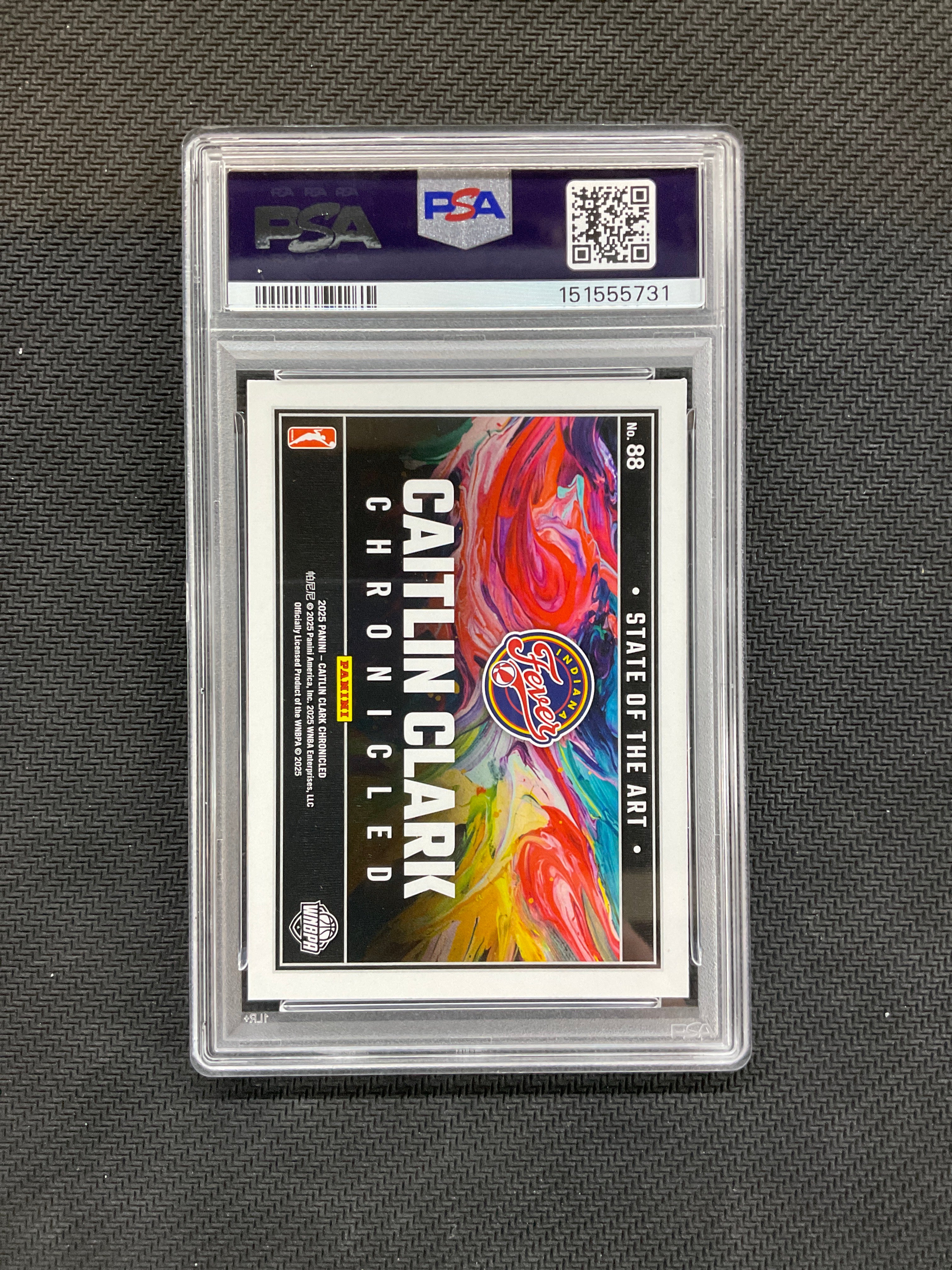 2025 Panini Caitlin Clark Chronicles Holo #88 State Of Art PSA 10 731
