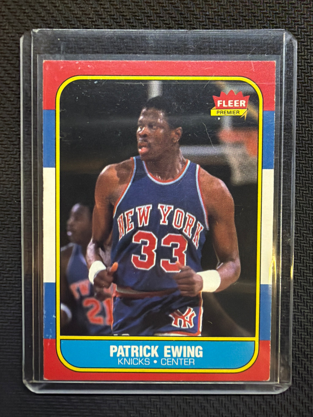 1986 Fleer Patrick Ewing #32 Rookie Knicks