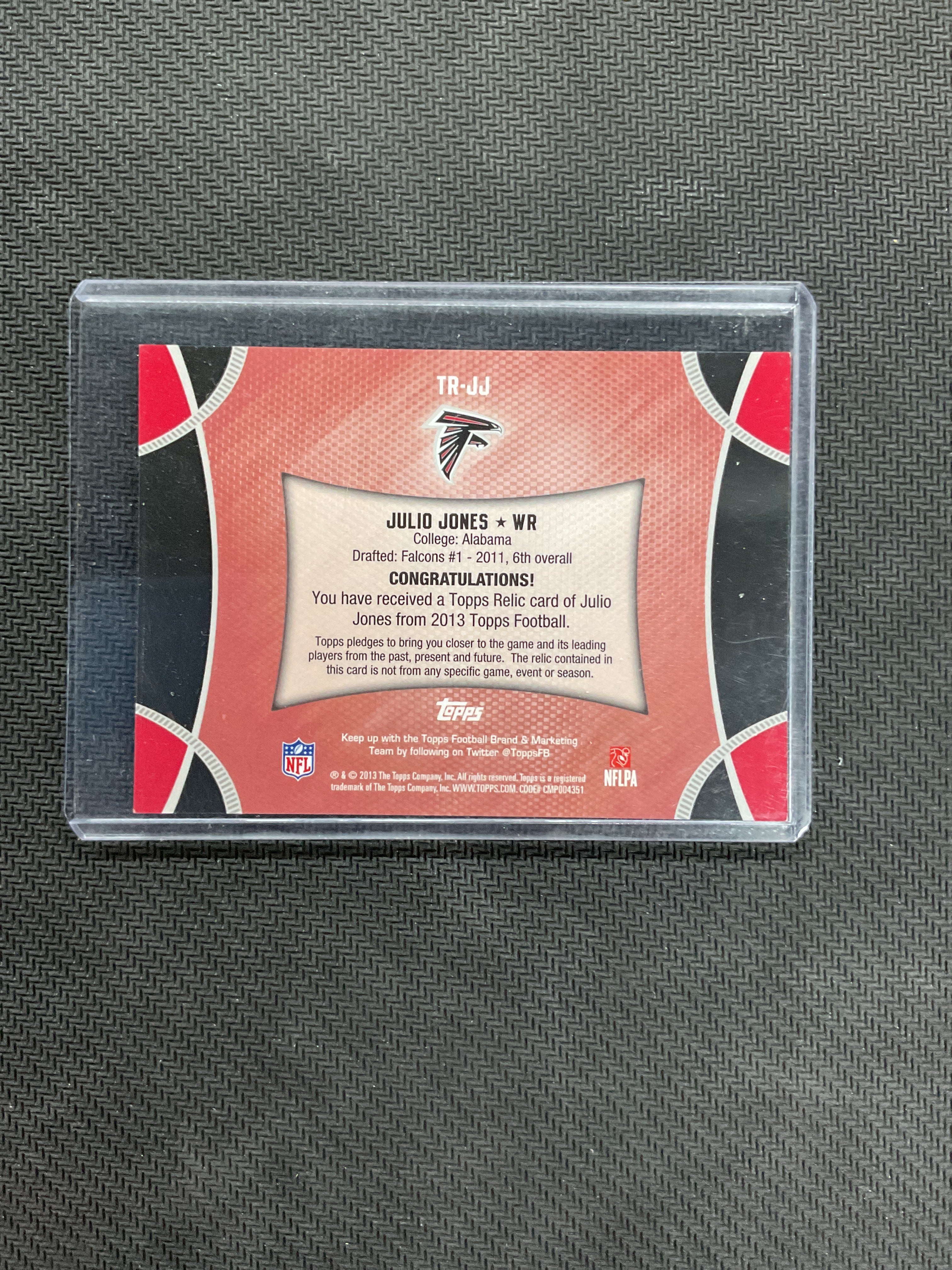 2013 Topps Julio Jones Relic Patch Falcons