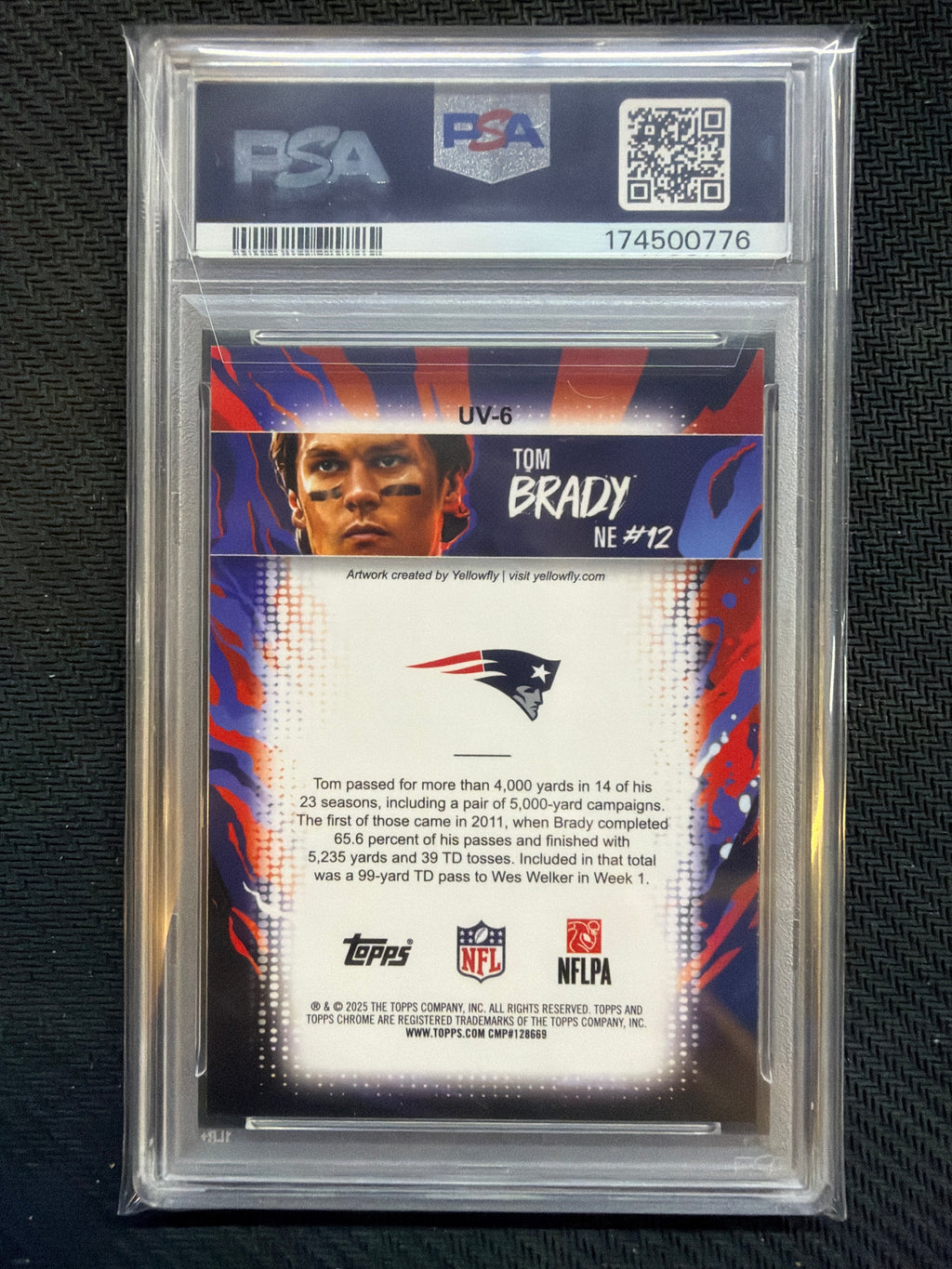 2025 Topps Chrome Tom Brady Ultra Violet #6 PSA 10 Patriots