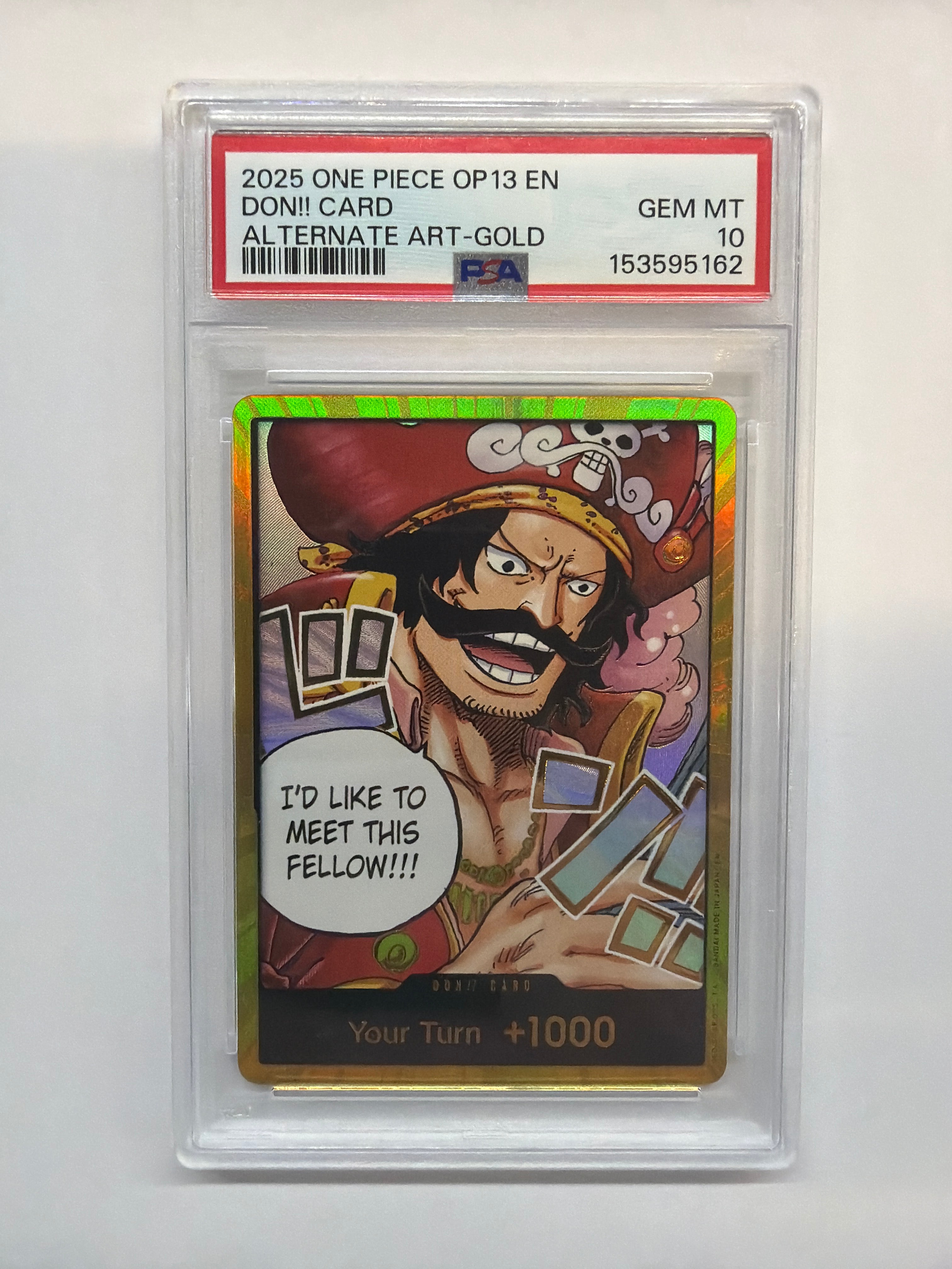 2025 One Piece DON!! Card Gol D Roger Gold PSA 10