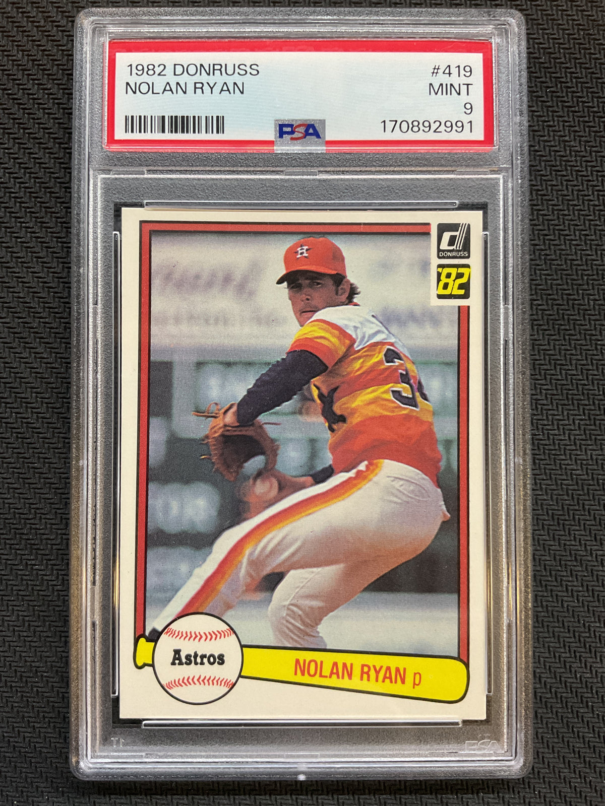 1992 Donruss #419 Nolan Ryan PSA 9