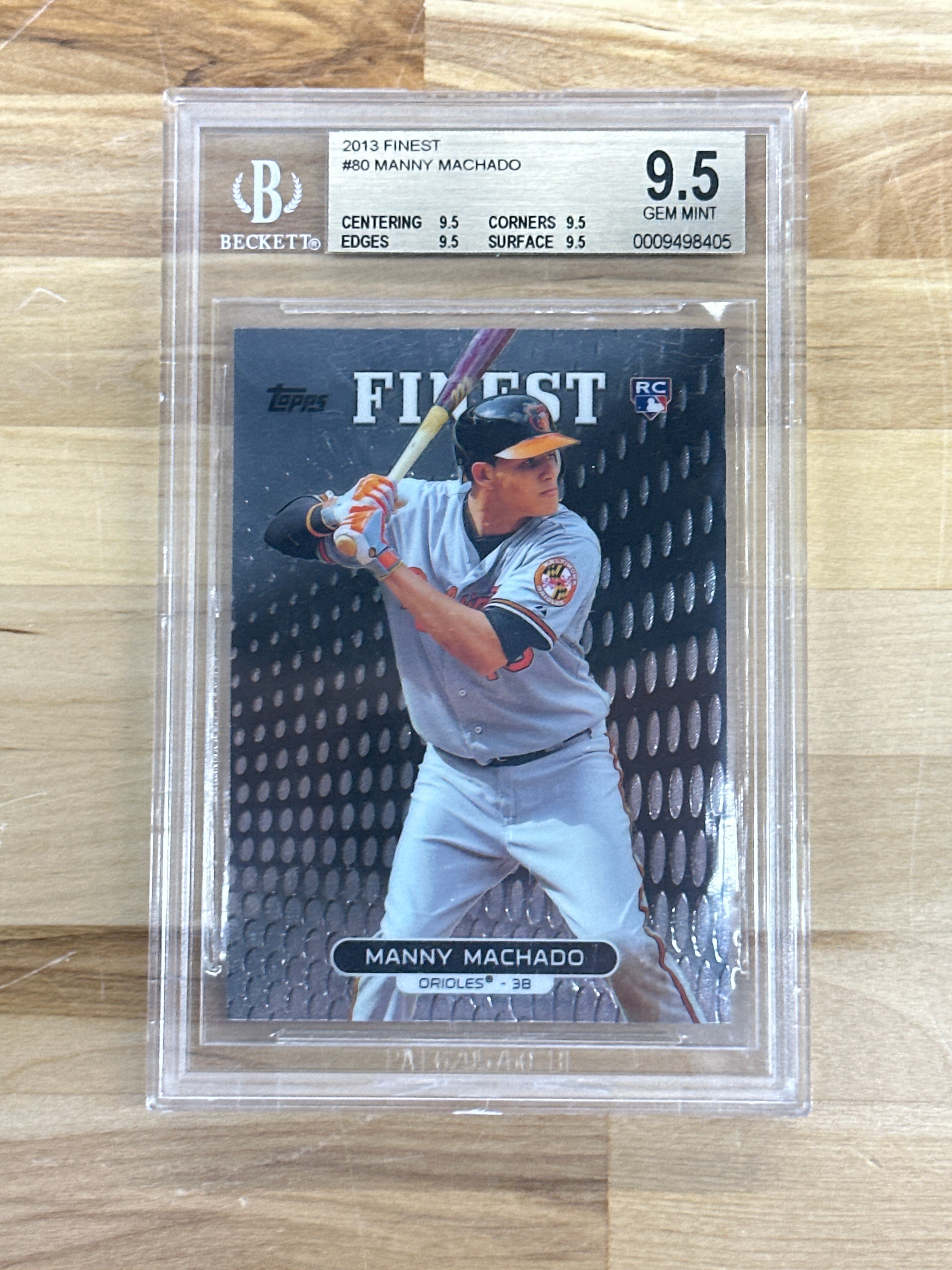 2013 Topps Finest Manny Machado BGS 9.5