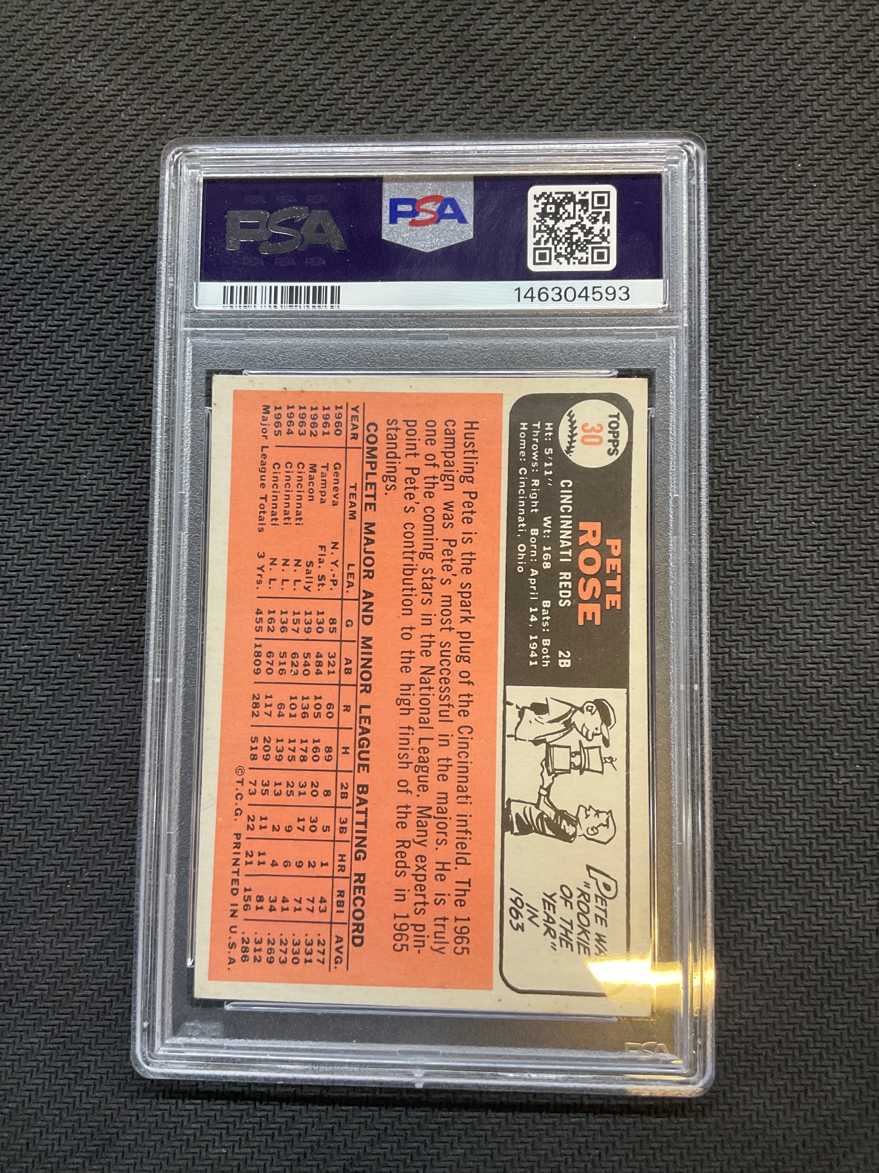 1966 Topps Pete Rose #30 PSA 4