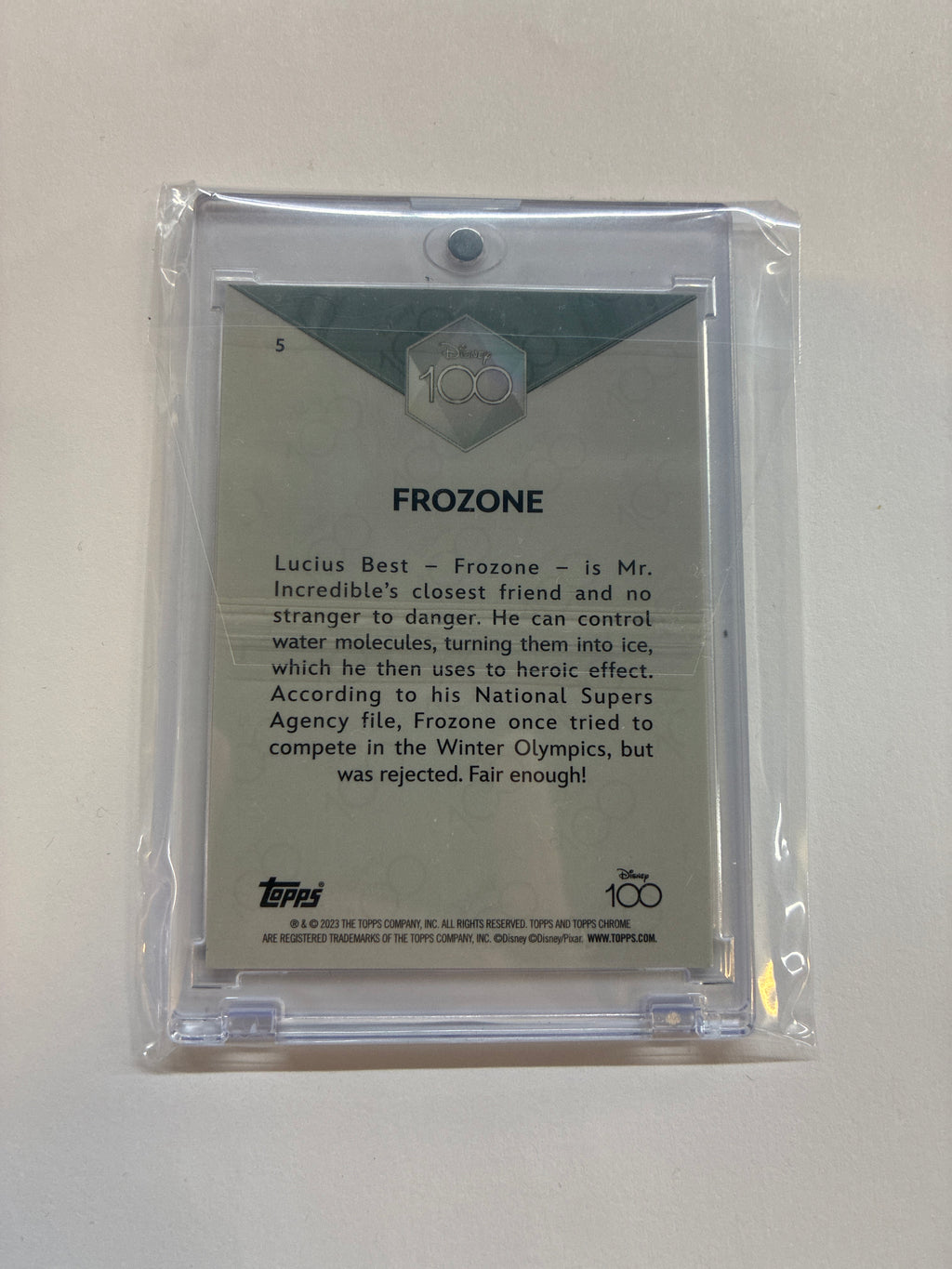 2023 Topps Chrome Disney 100 Frozone Pink Refractor /399