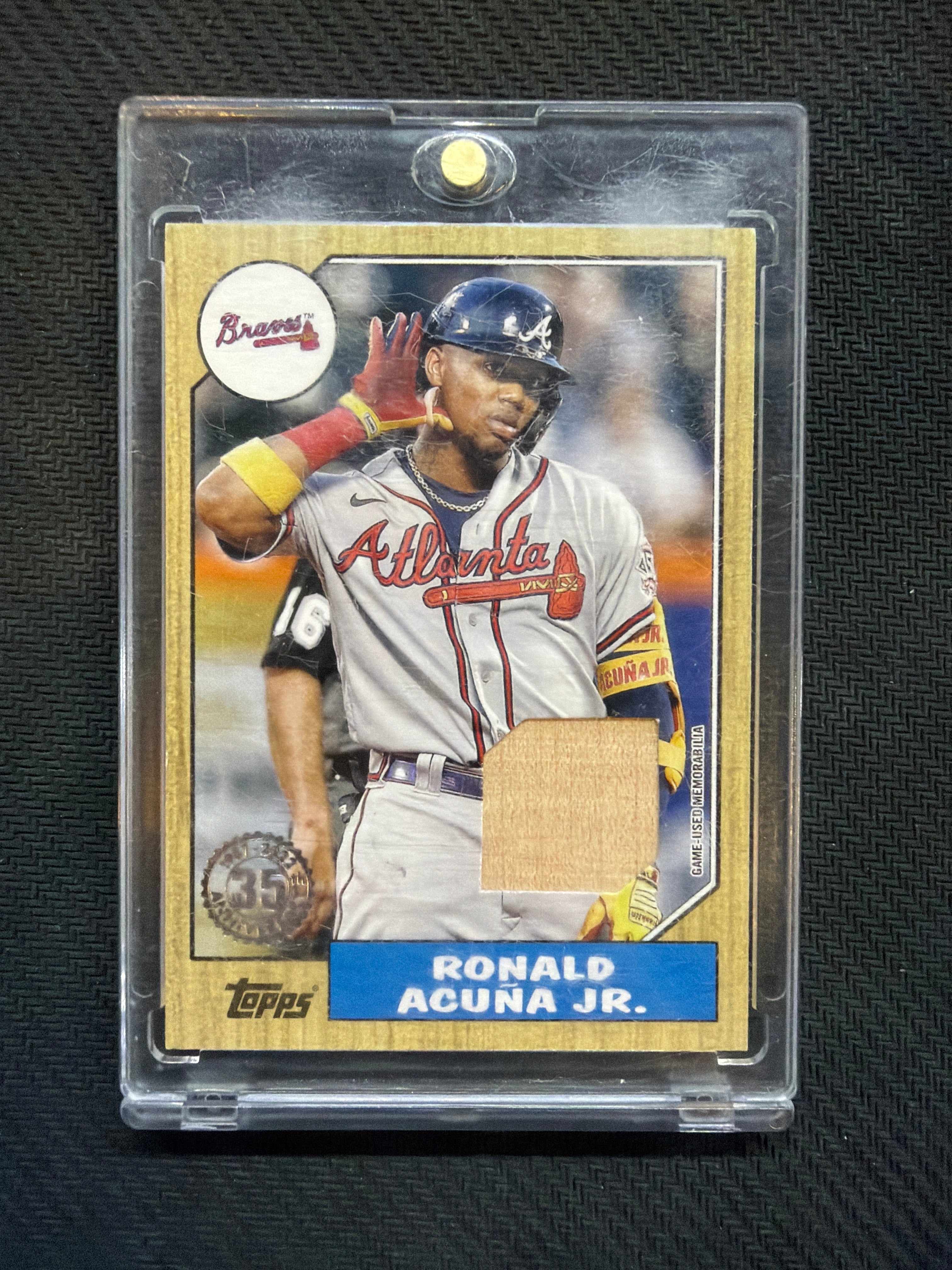 2022 Topps Ronald Acuna Jr Game Used Bat Relic Braves