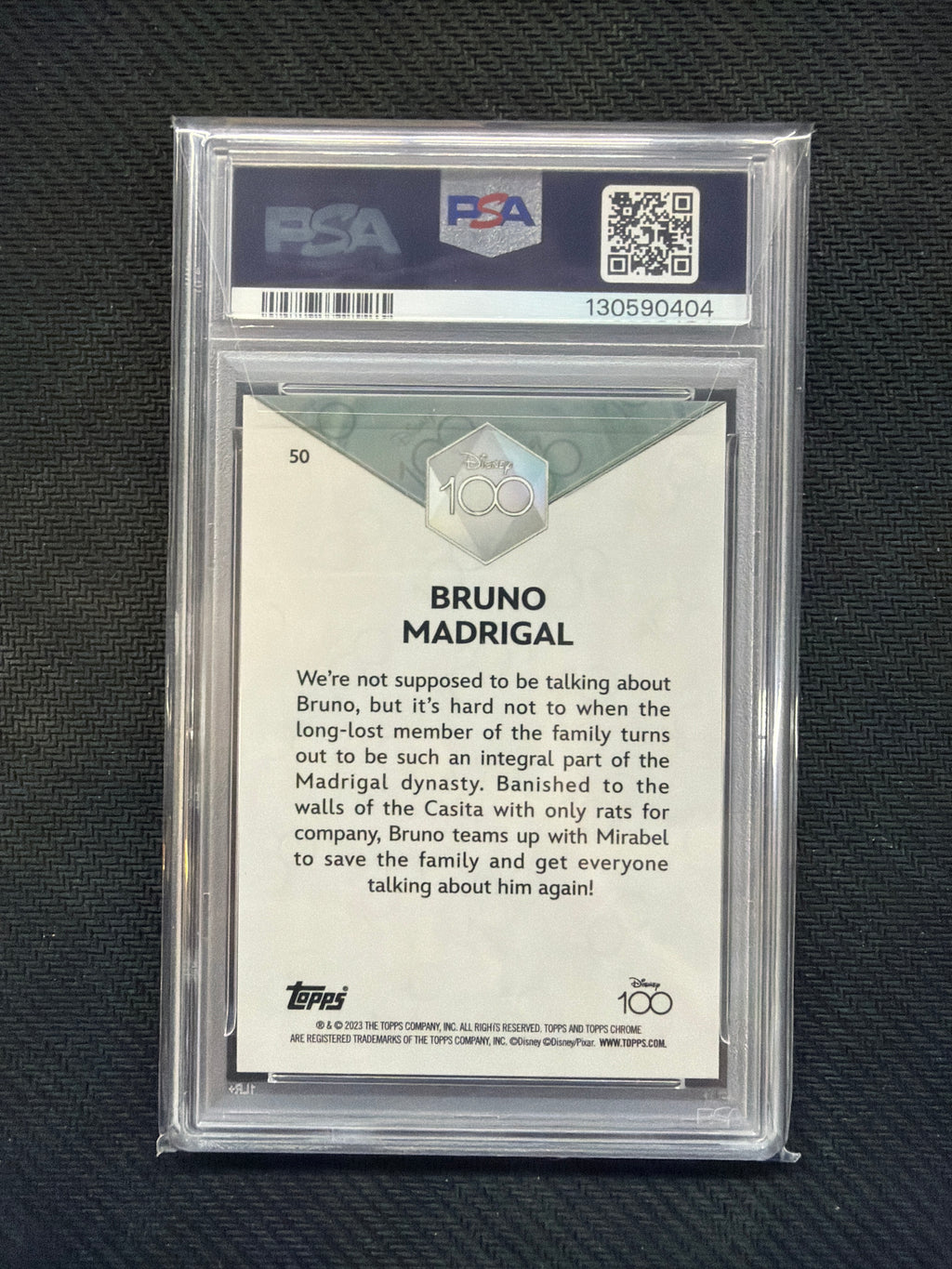 2023 Topps Chrome Disney 100 Bruno Madrigal #50 PSA 9 404