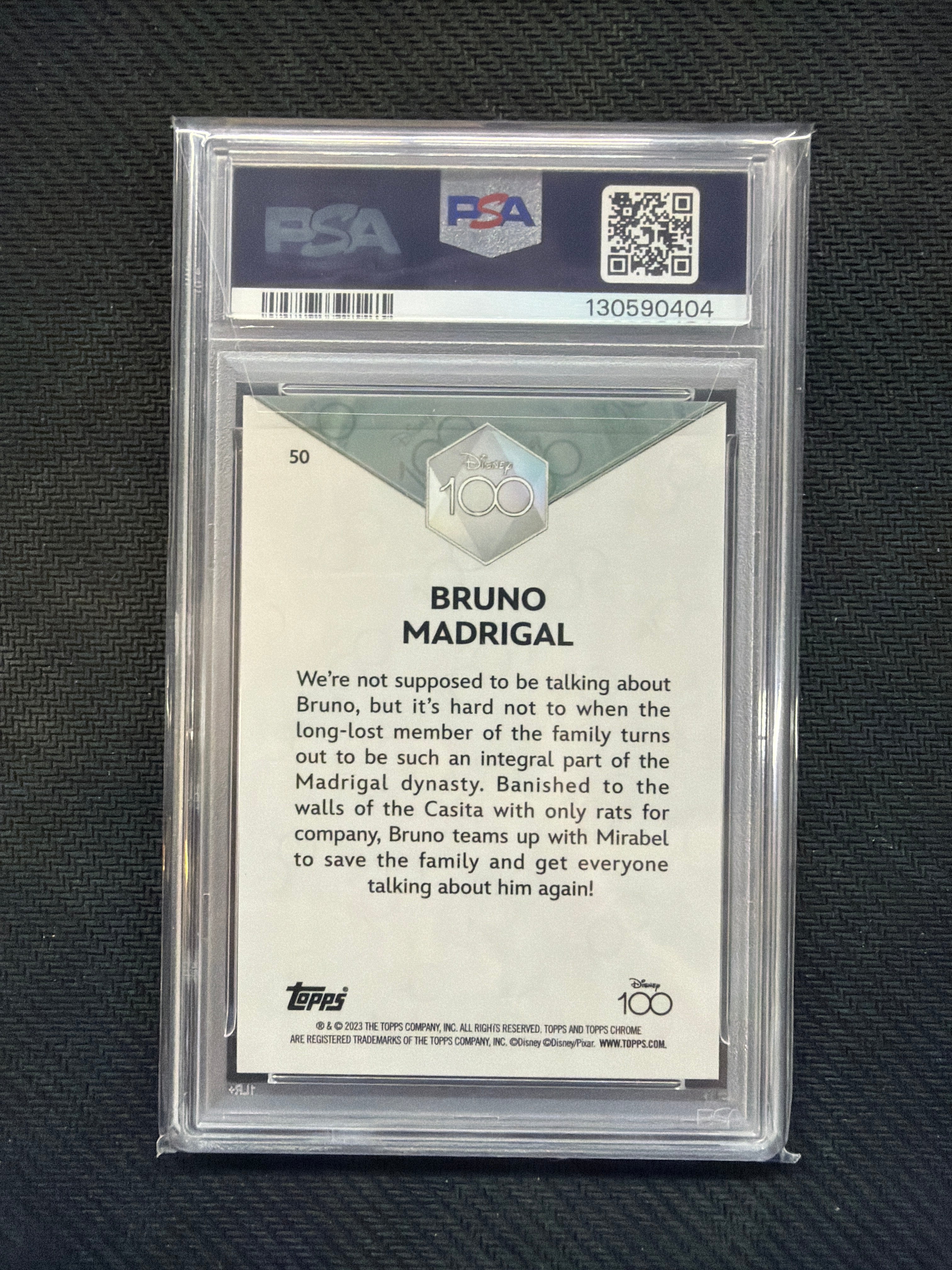 2023 Topps Chrome Disney 100 Bruno Madrigal #50 PSA 9 404