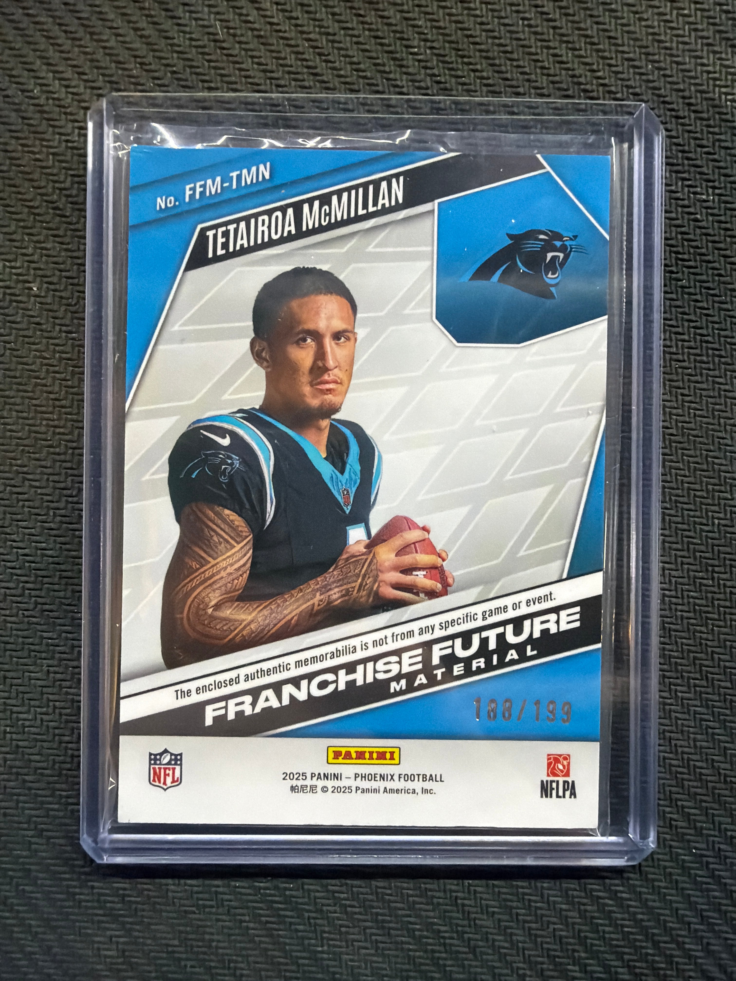 2025 Panini Phoenix Tetairoa McMillan Franchise Future Material /199 Panthers
