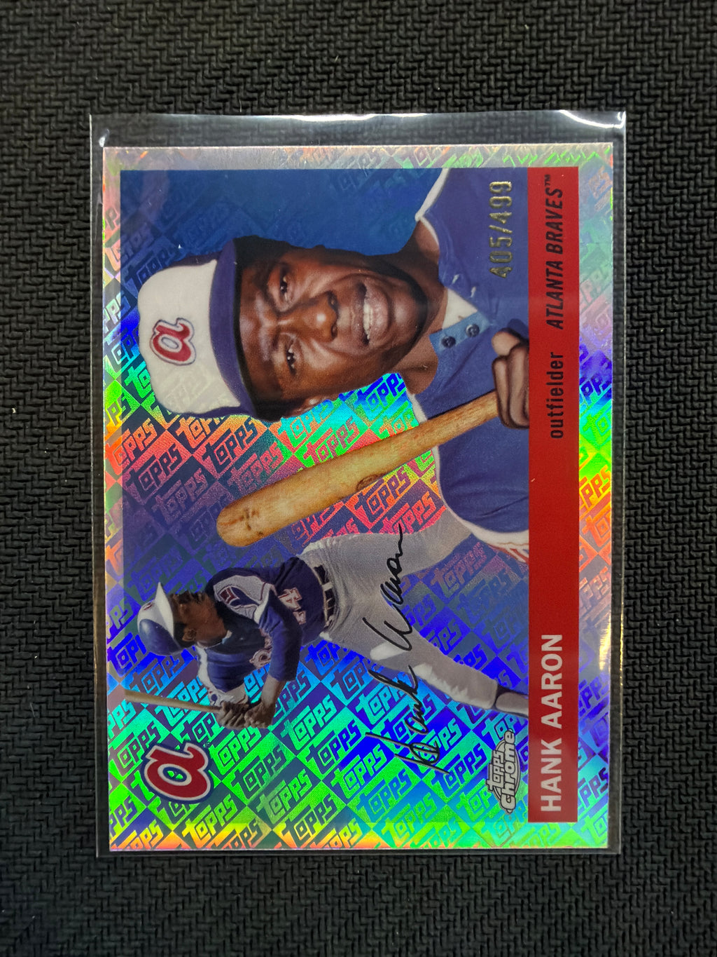 2025 Topps Chrome Platinum Hank Aaron Topps Refractor /499