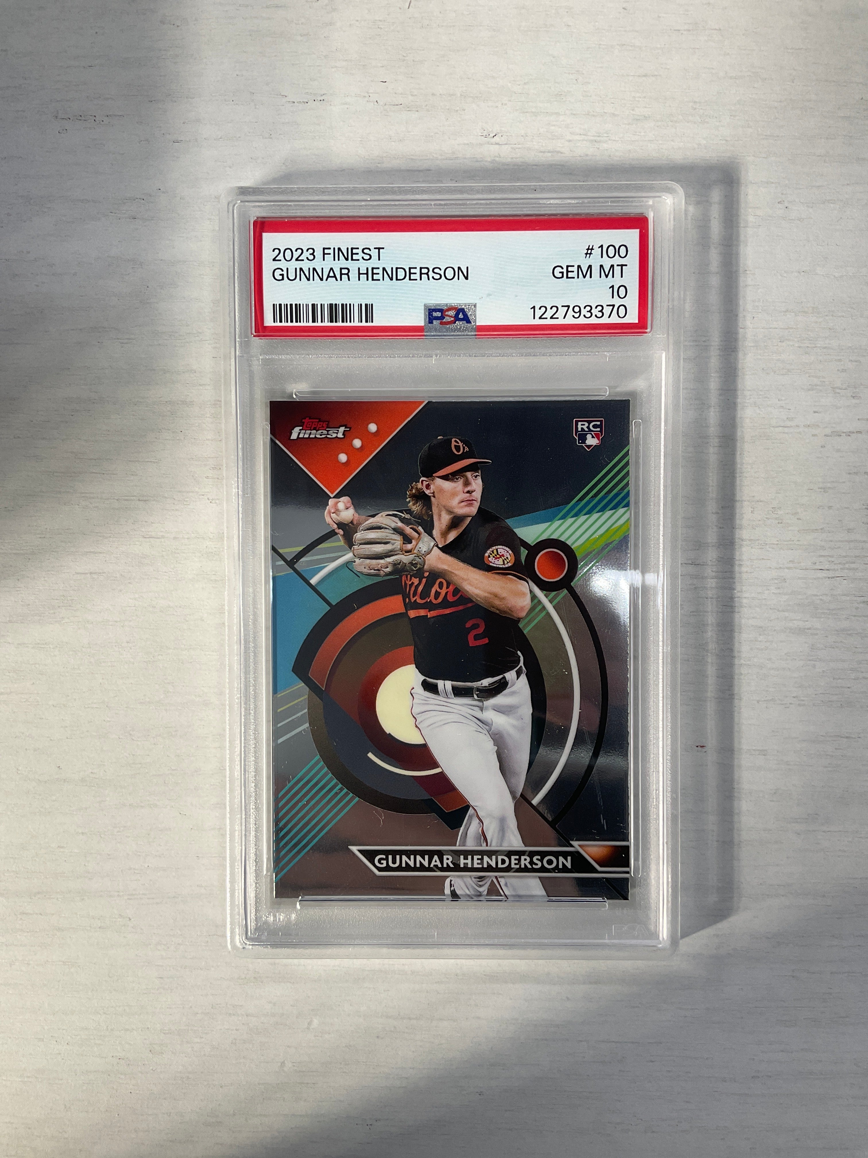 2023 Topps Finest Gunnar Henderson Rookie #100 PSA 10