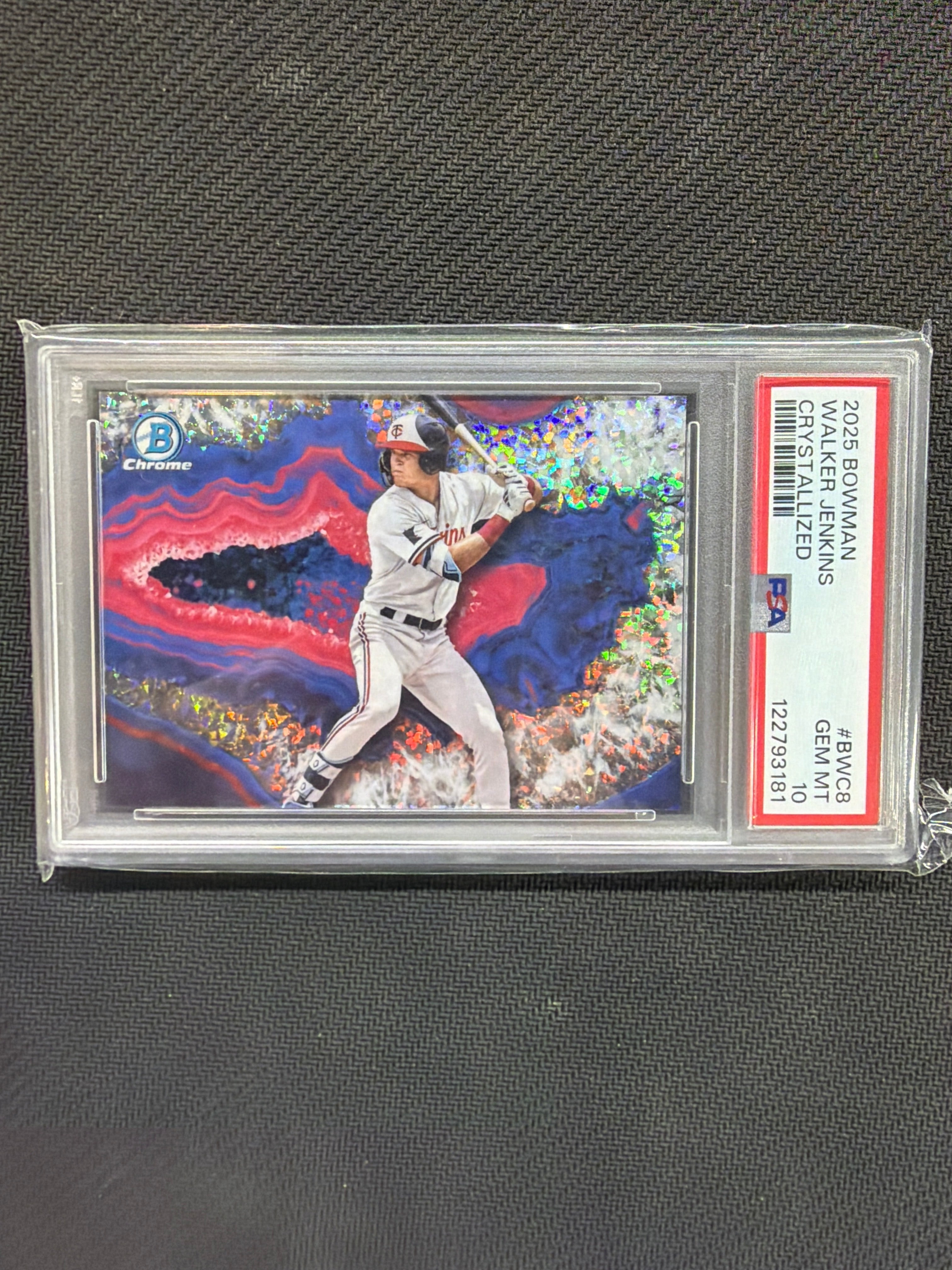 2025 Bowman Walker Jenkins Crystallized Case Hit PSA 10