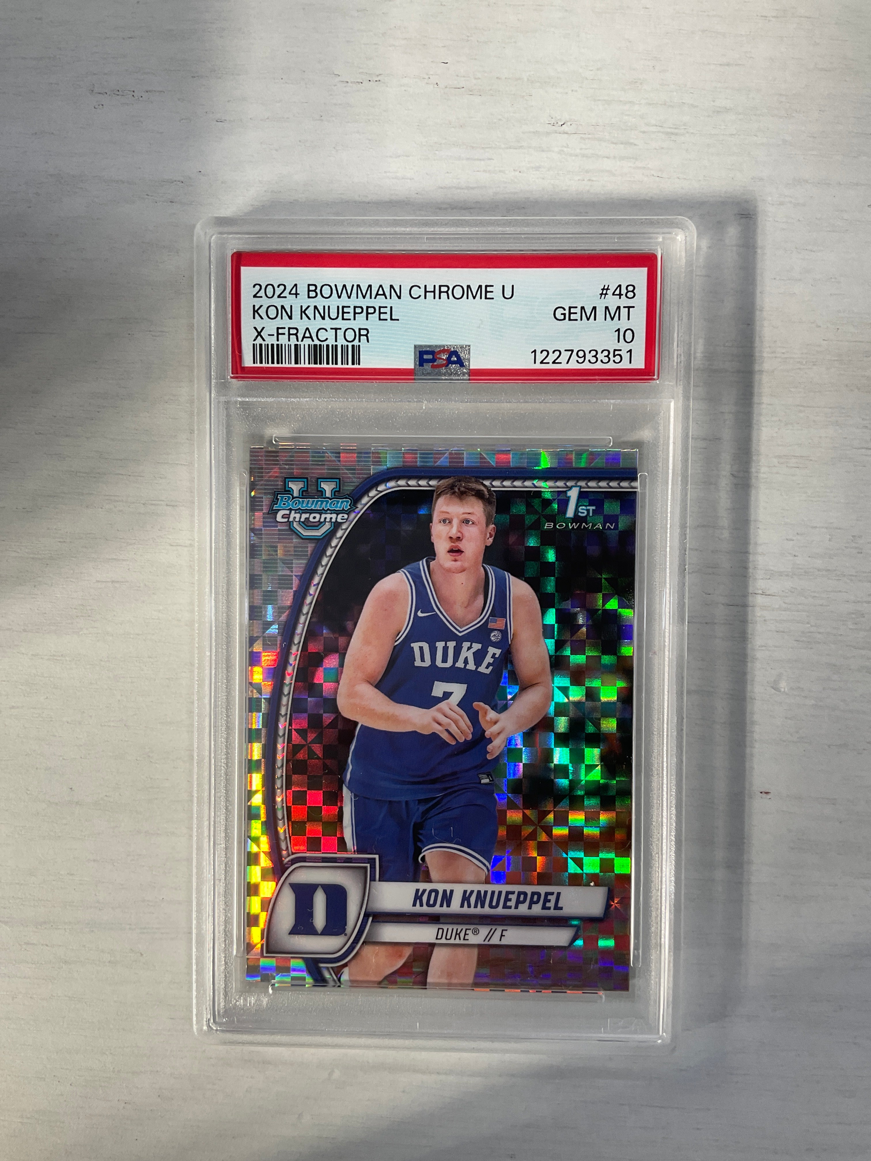 2024 Bowman U Kon Knueppel X-Fractor PSA 10