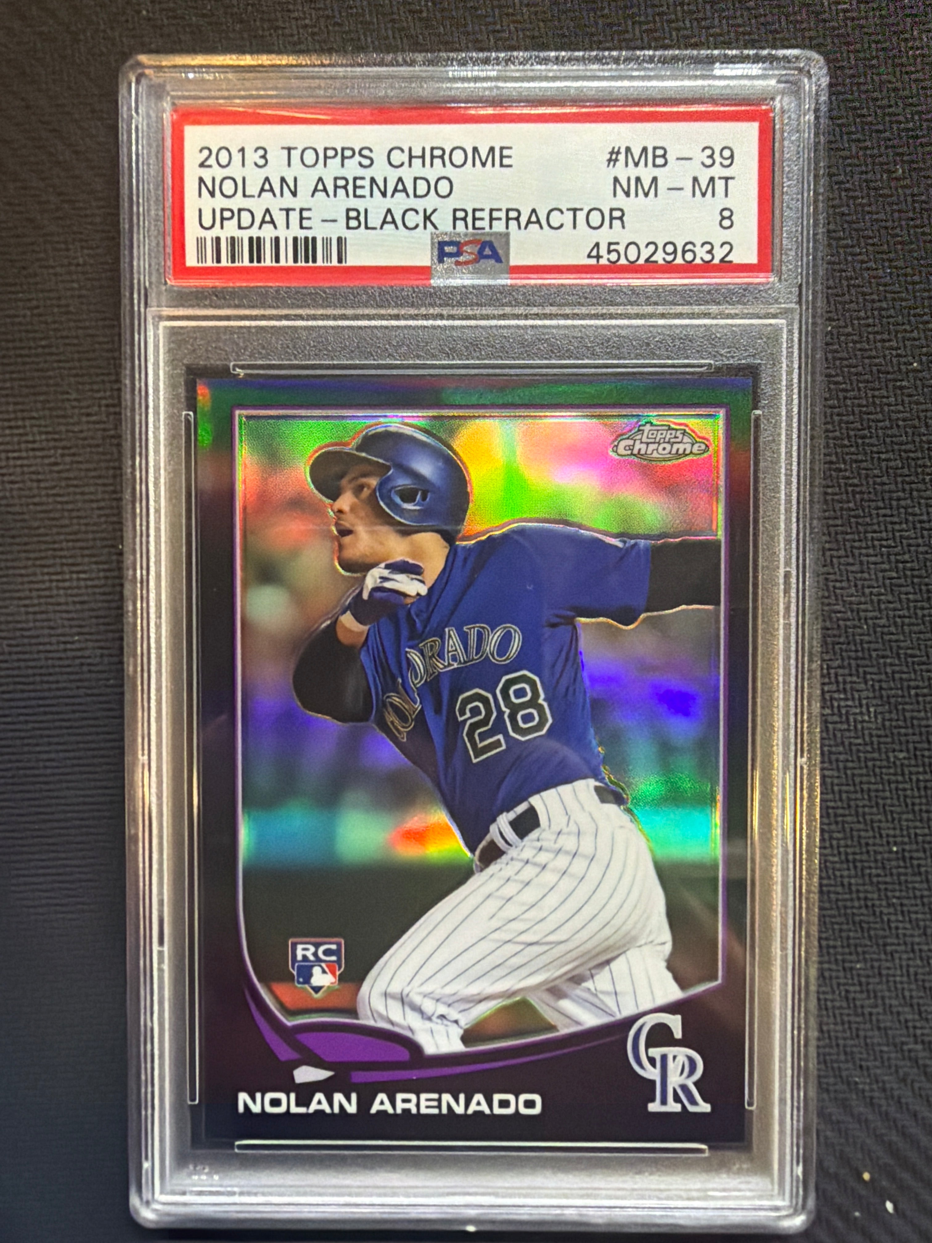 2013 Topps Chrome Nolan Arenado Black /99 PSA 8 Rockies