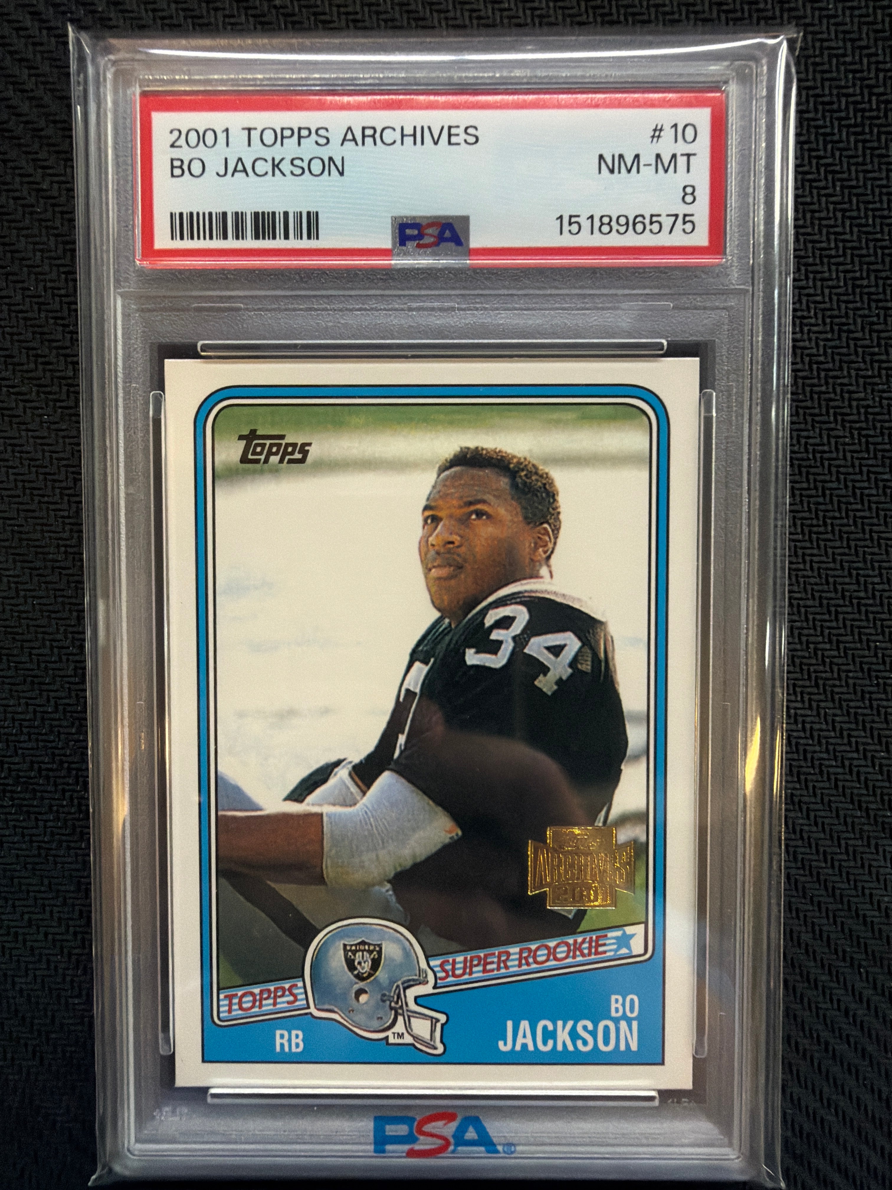 2001 Topps Archives Bo Jackson #10 PSA 8 Raiders