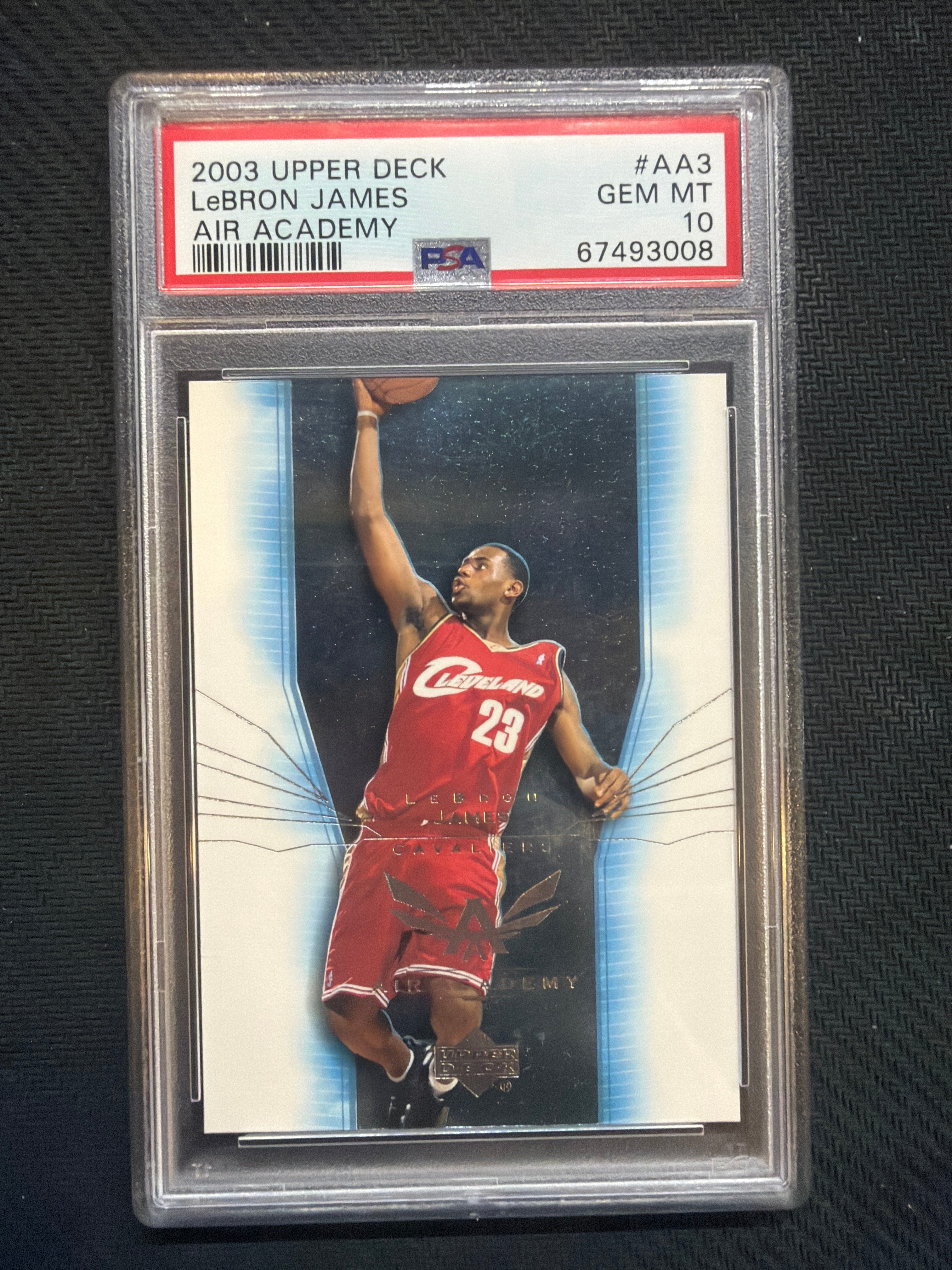 2003 Upper Deck LeBron James Air Academy Rookie PSA 10 008