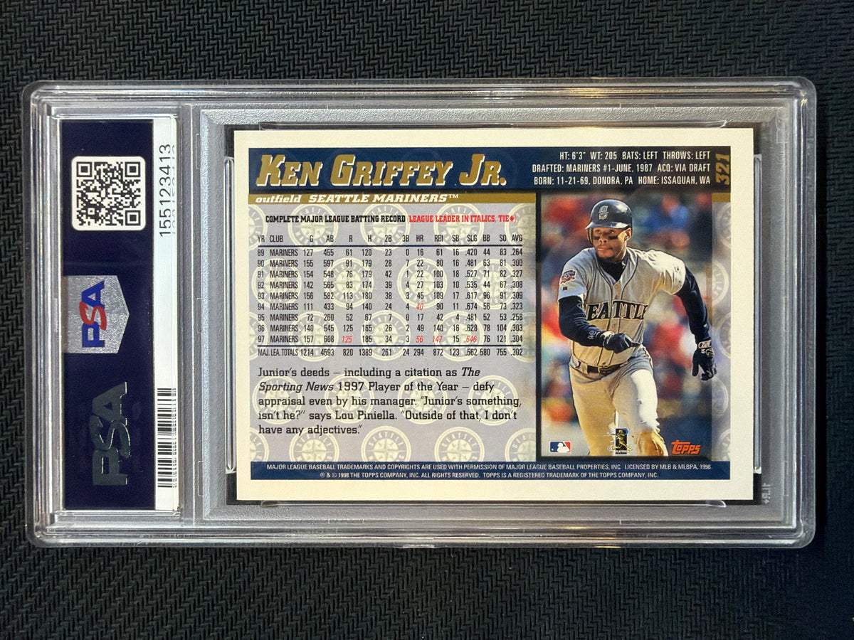 1998 Topps Ken Griffey Jr #321 PSA 9 Mariners