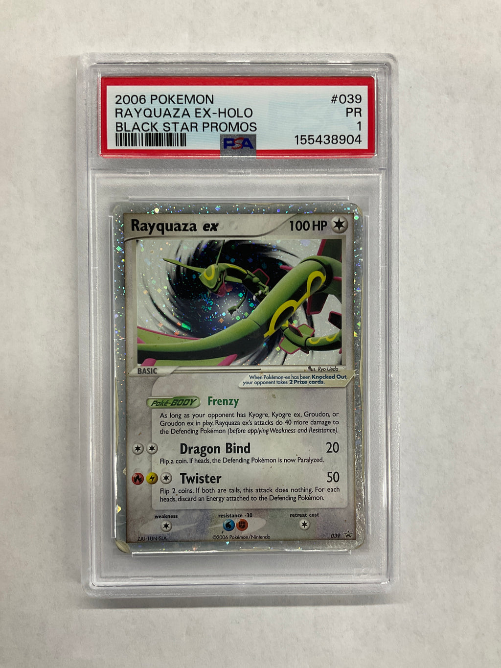 2006 Pokemon Promo Rayquaza Holo 039 PSA 1 - SWIRL!