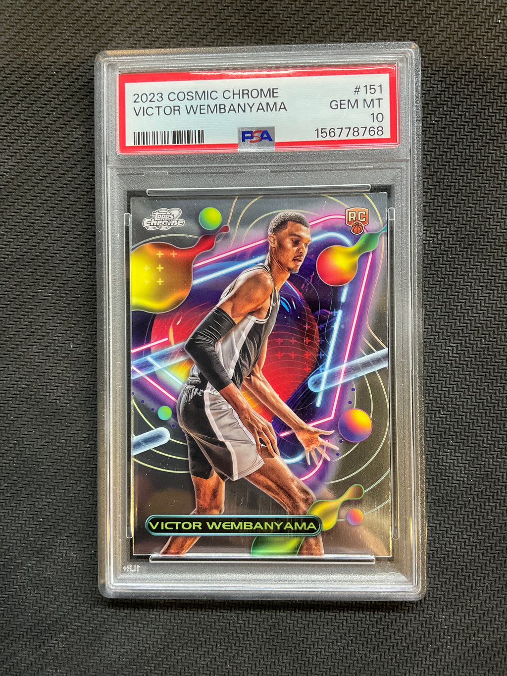 2023 Cosmic Chrome Victor Wembanyama Rookie PSA 10 Spurs