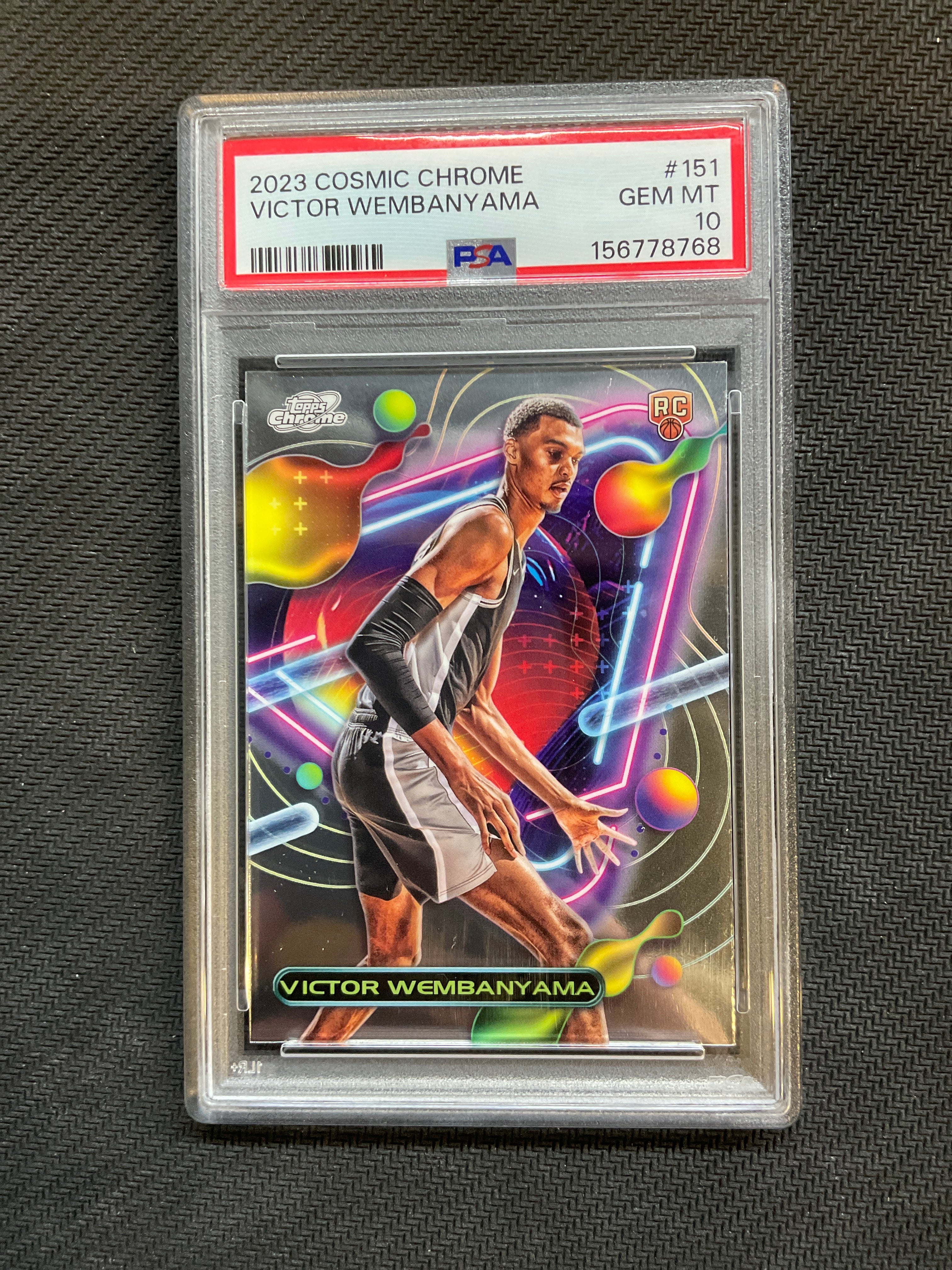 2023 Cosmic Chrome Victor Wembanyama Rookie PSA 10 Spurs