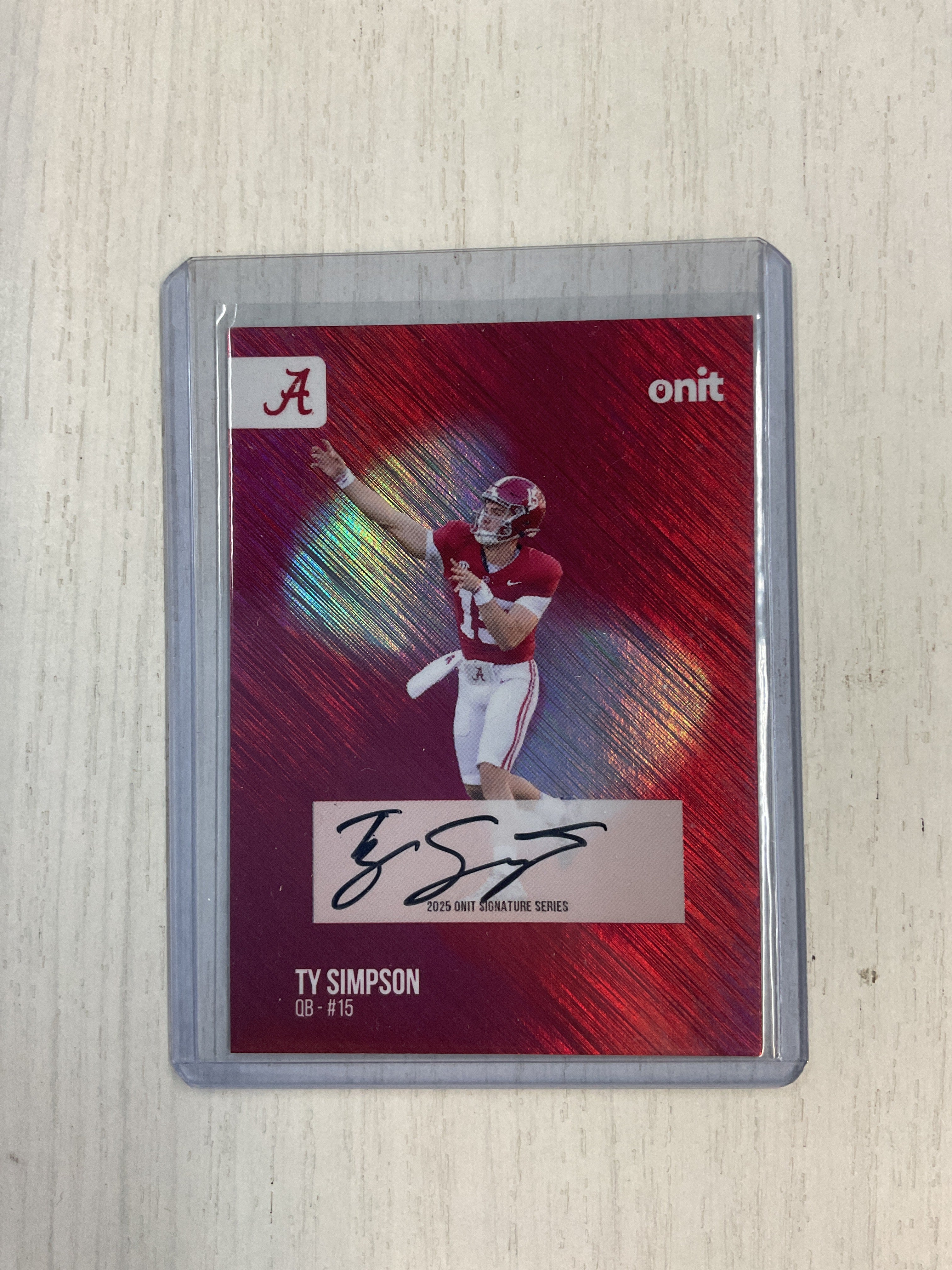 2025 Onit Alabama Ty Simpson Auto Shimmer Rookie