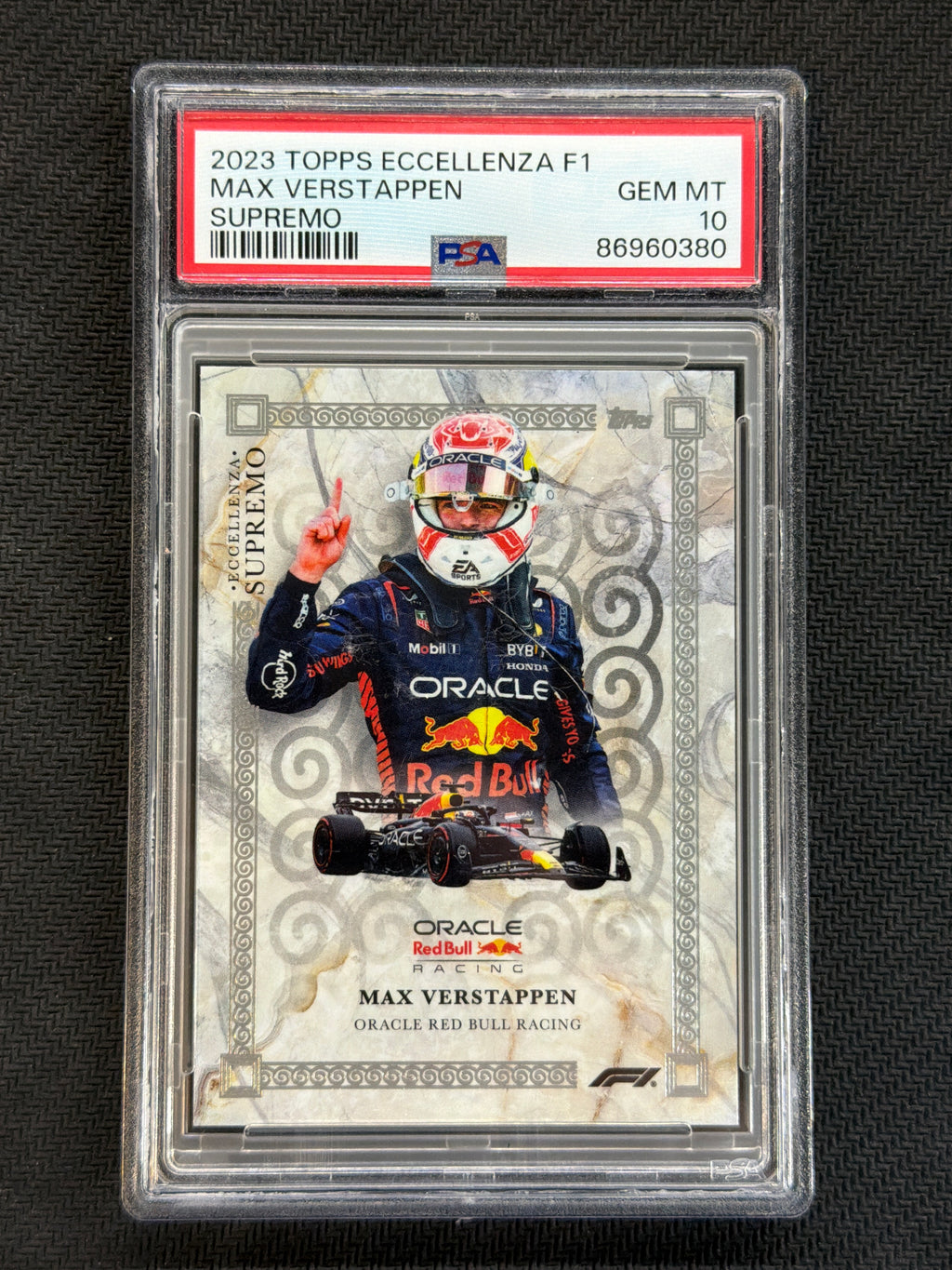 2023 Topps Eccellenza F1 Max Verstappen Supremo PSA 10 380