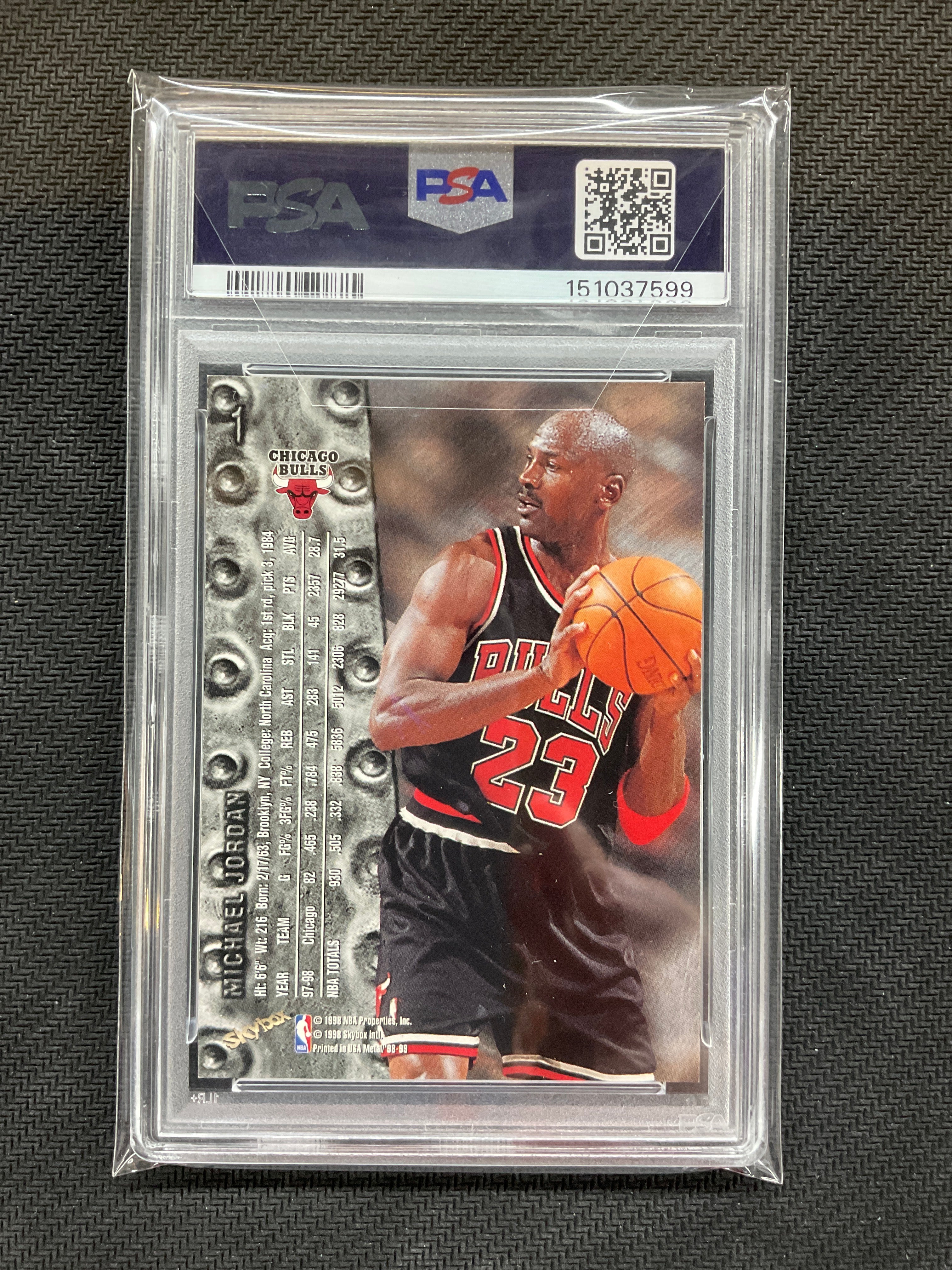1998 Metal Universe Michael Jordan #1 PSA 8 599 Bulls