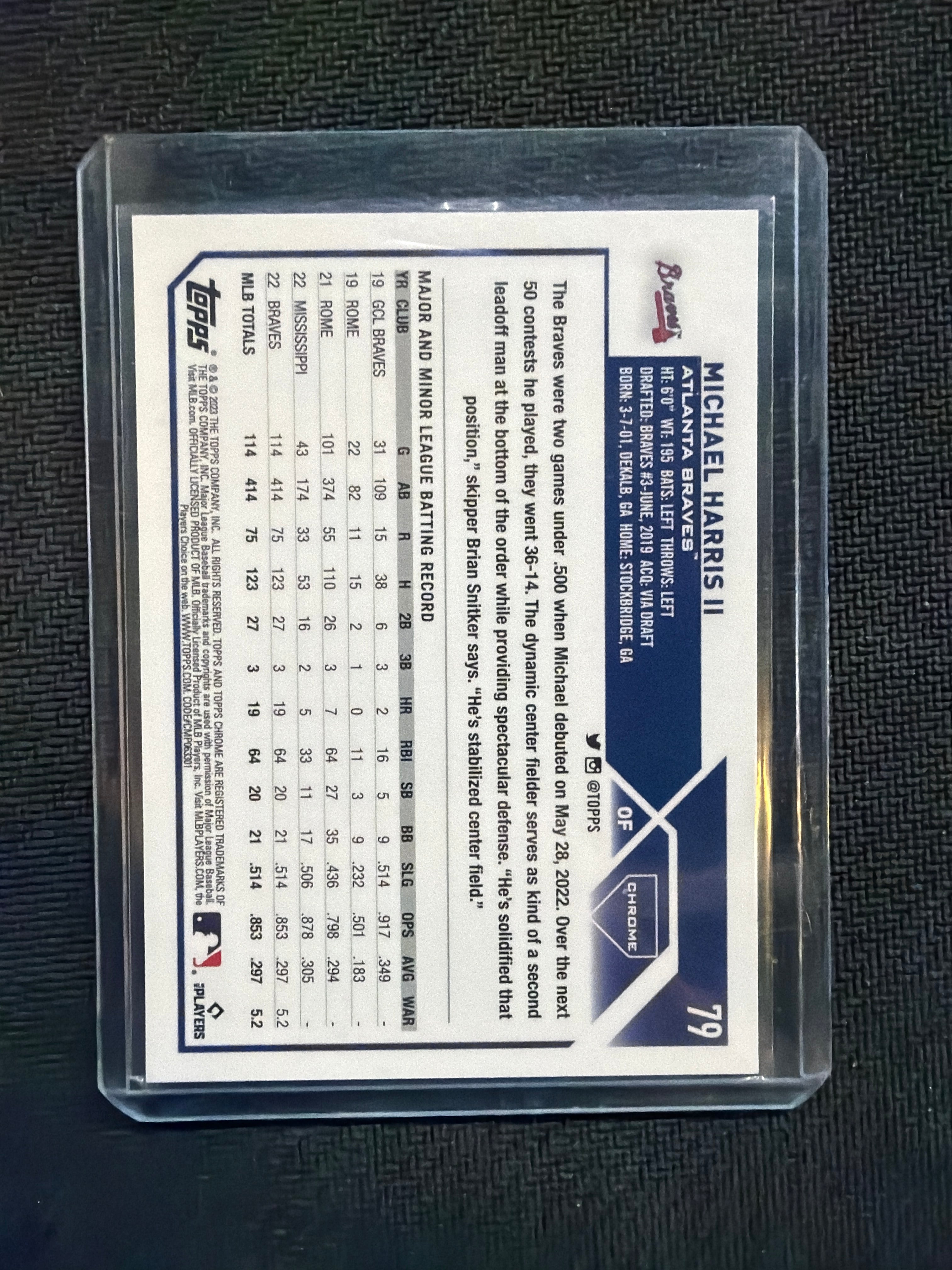 2023 Topps Chrome Logofractor Michael Harris Image Variation Braves