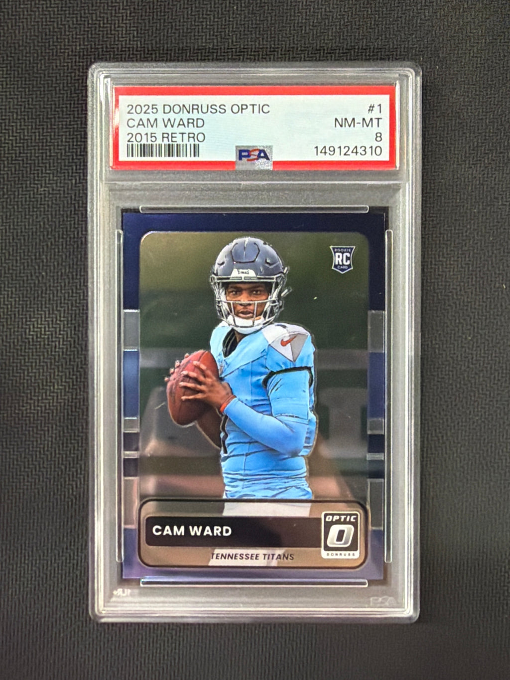 2025 Donruss Optic Cam Ward Retro PSA 8 #1 Titans
