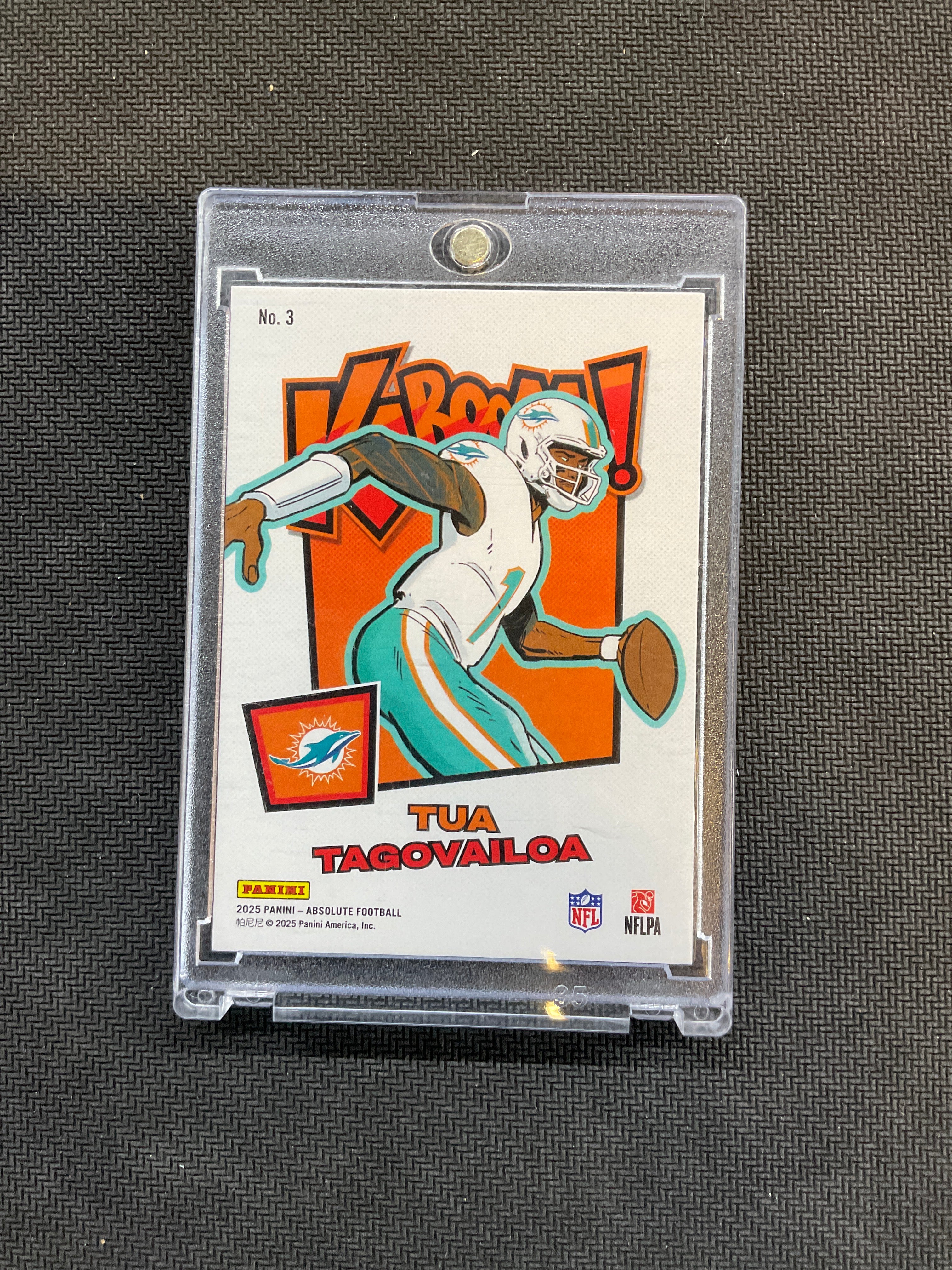 2025 Panini Absolute Tua Tagovailoa Kaboom! Case Hit Dolphins