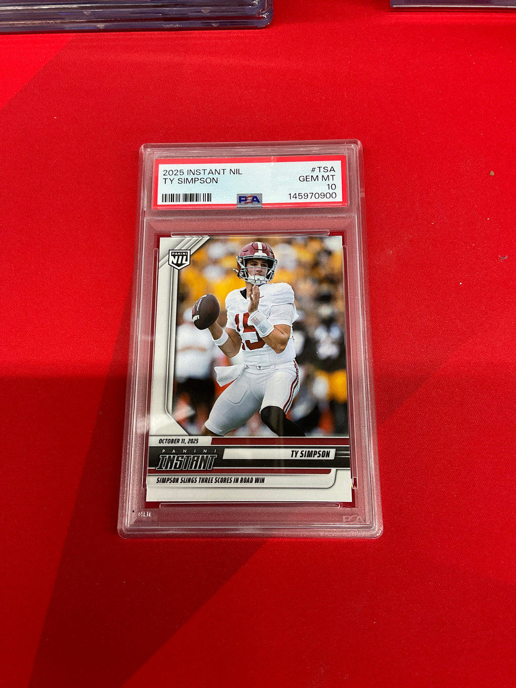 2025 Panini Instant NIL Ty Simpson Rookie PSA 10 Alabama 900