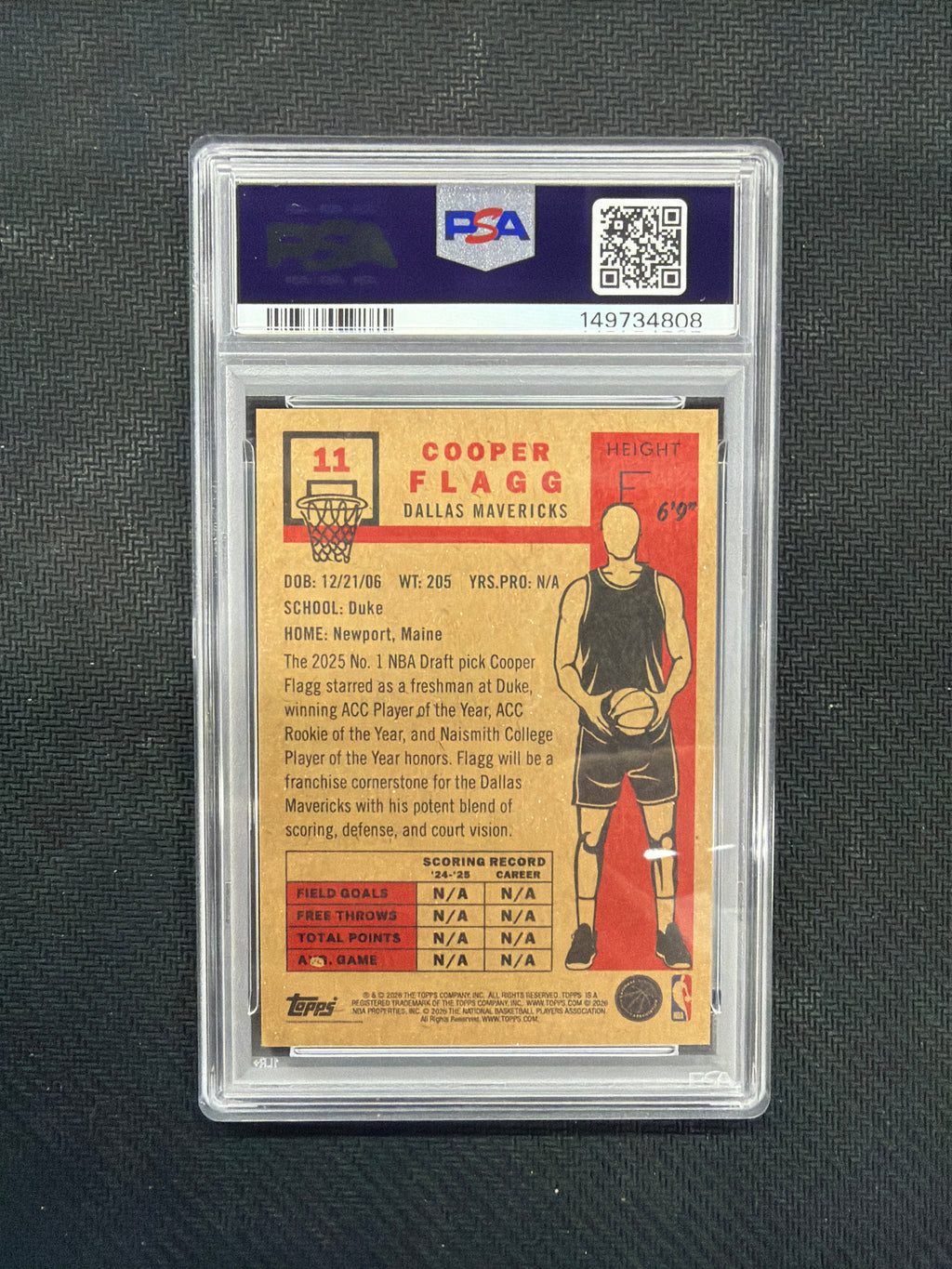2026 Topps Living Cooper Flagg Rookie PSA 8 4808