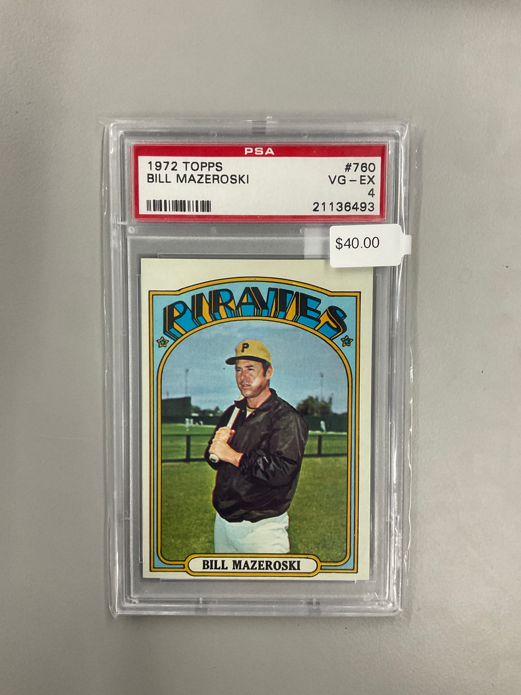 1972 Topps Bill Mazeroski #760 PSA 4 Pirates