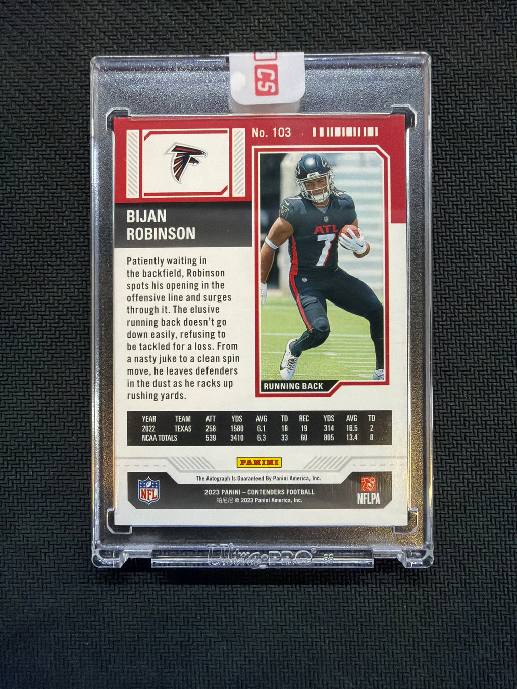 2023 Panini Contenders Bijan Robinson Rookie Auto Red Foil